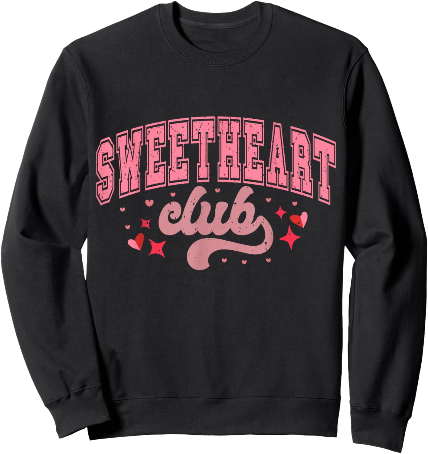Sweetheart Club Retro Valentine's Day Aesthetic Sweatshirt - Sweatshirt | Black
