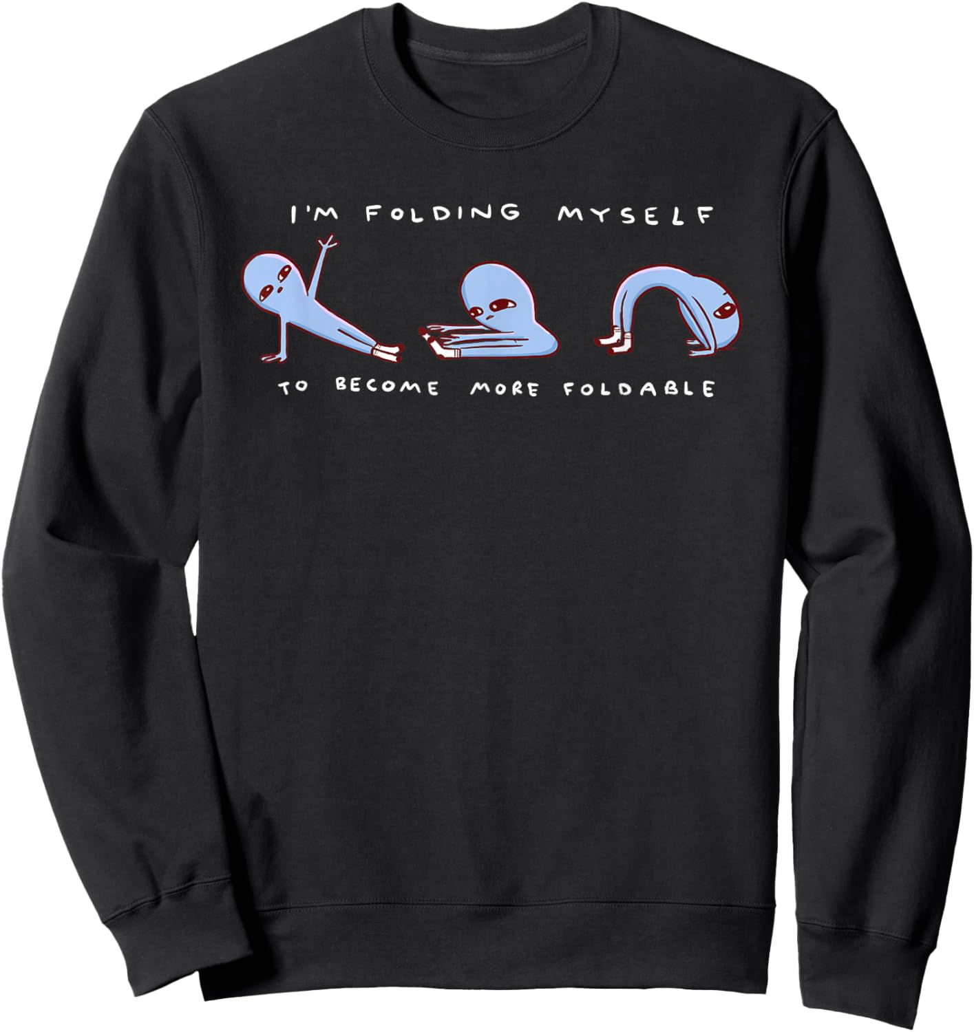 Threadless Nathan W. Pyle Strange Planet Foldable Graphic Sweatshirt - Sweatshirt | Black