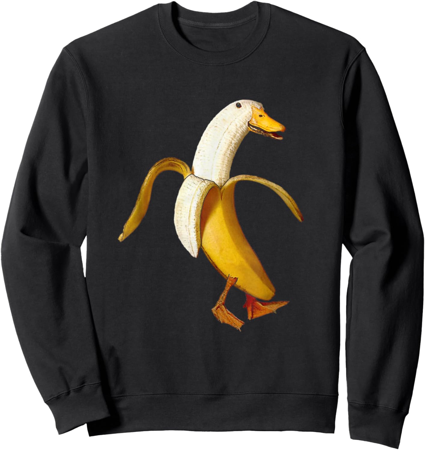 Banana Goose Duck: A Funny Animal Sweatshirt - Sweatshirt | Black