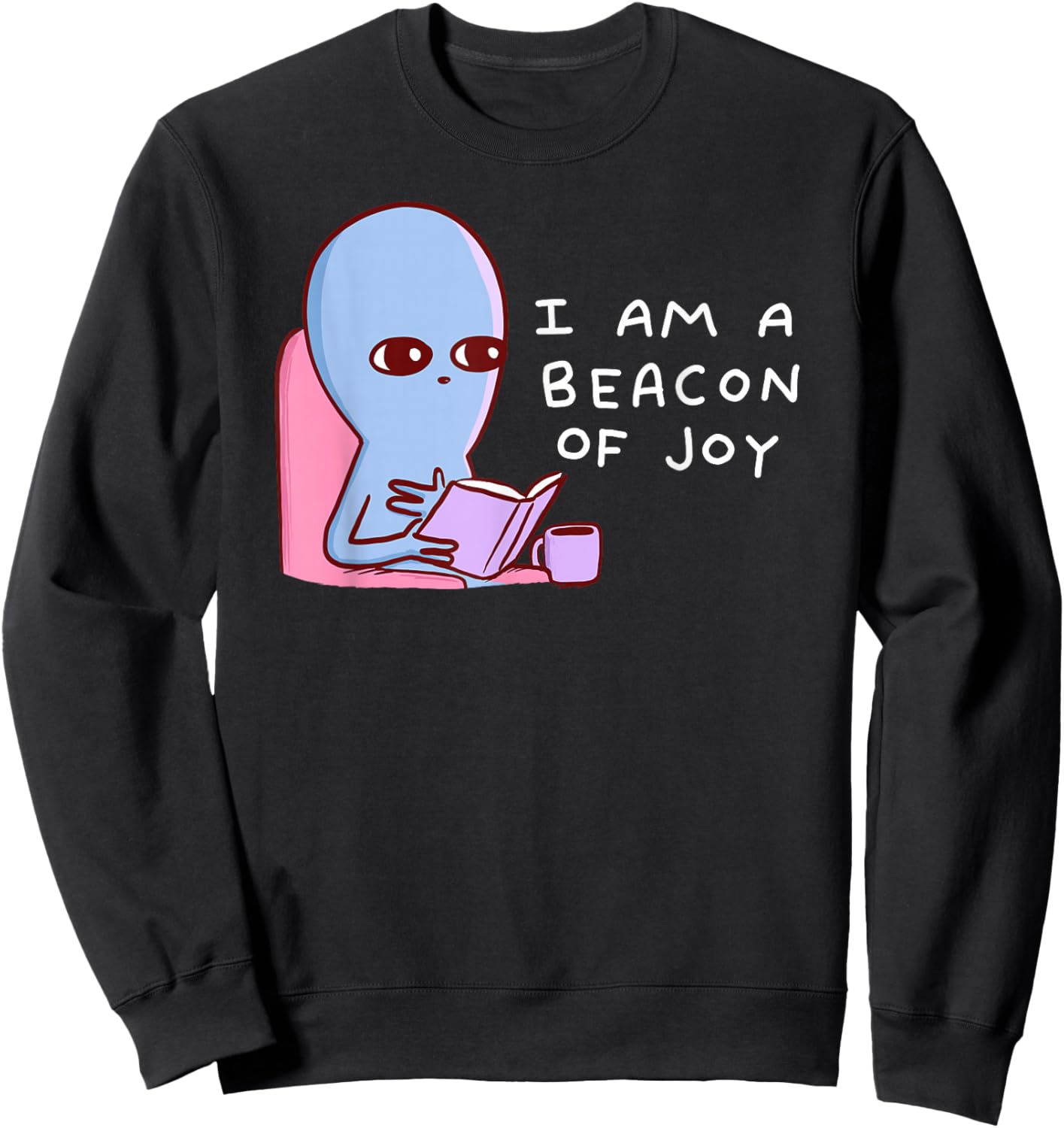 Threadless Nathan W. Pyle A Beacon Of Joy Graphic Sweatshirt - Sweatshirt | Black