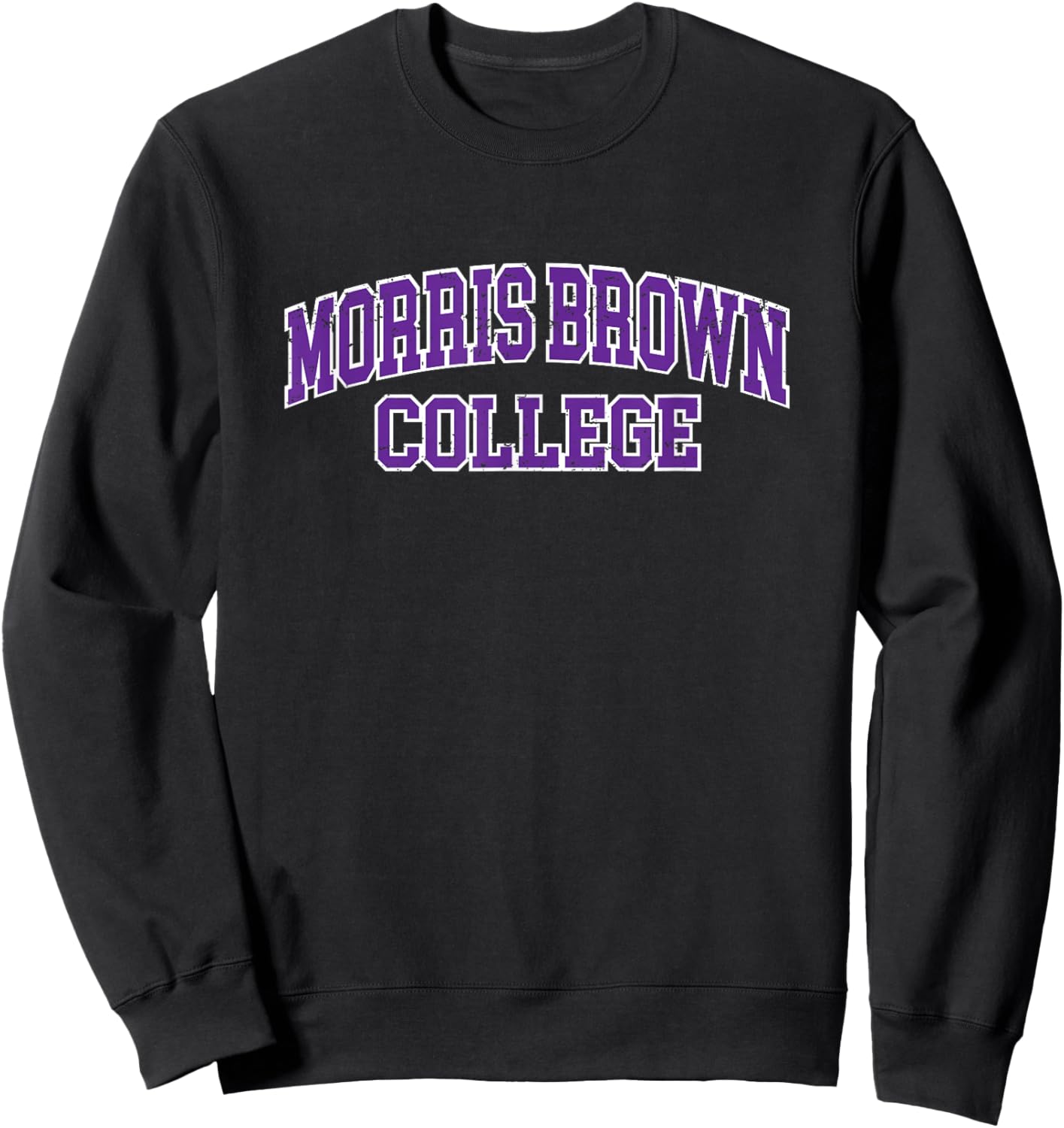 Morris Brown College Arch Design Vintage Women Sweatshirt - Sweatshirt | Black