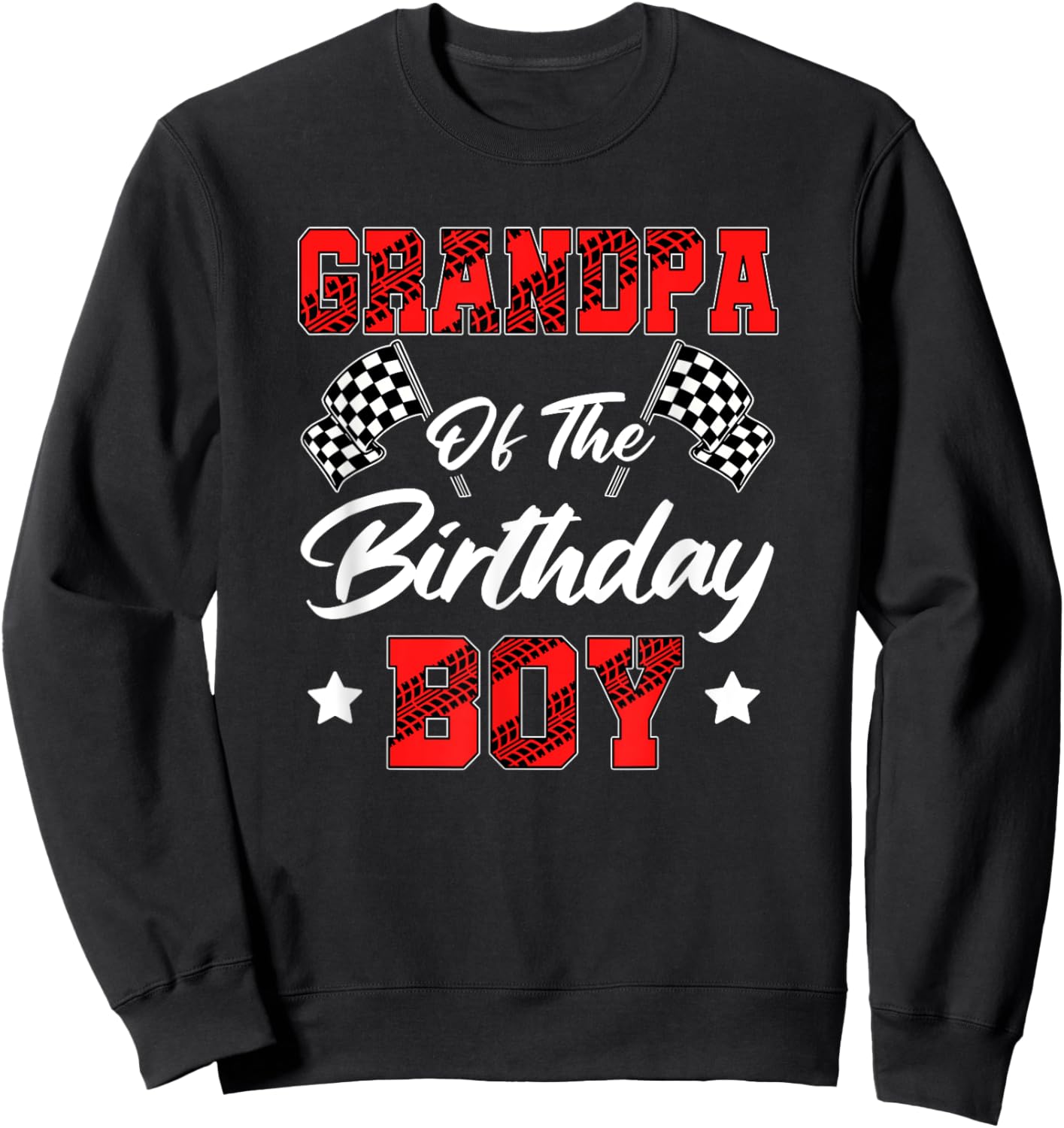 Race Car Grandpa Of The Birthday Boy Racing Family Pit Crew Sweatshirt - Sweatshirt | Black