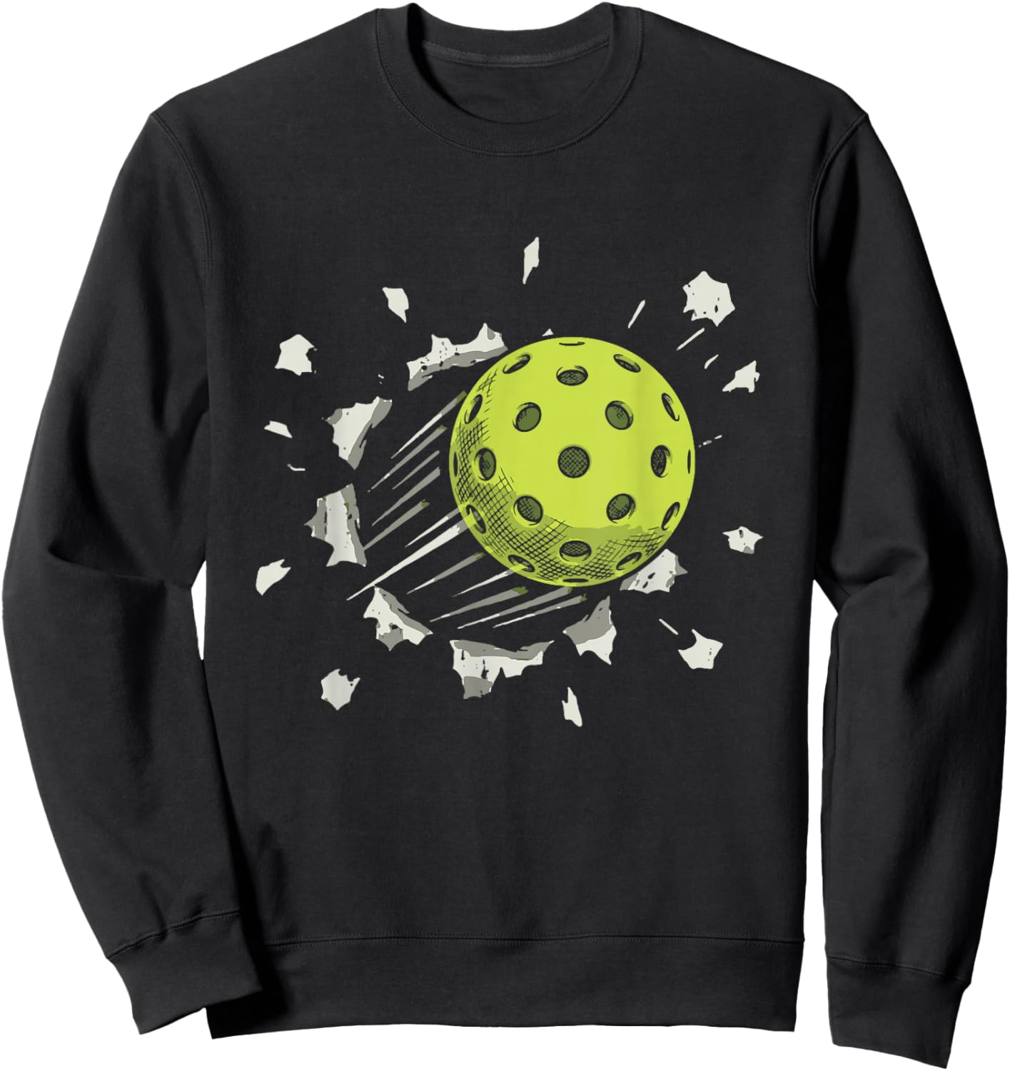 Cool Pickleball Graphic Youth Men Women Pickleball Sweatshirt - Sweatshirt | Black