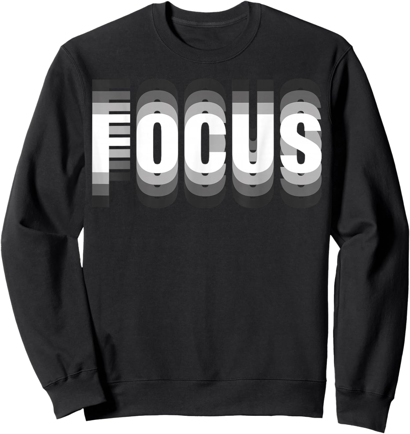 FOCUS Cool Trippy Optical Illusion Sweatshirt - Sweatshirt | Black