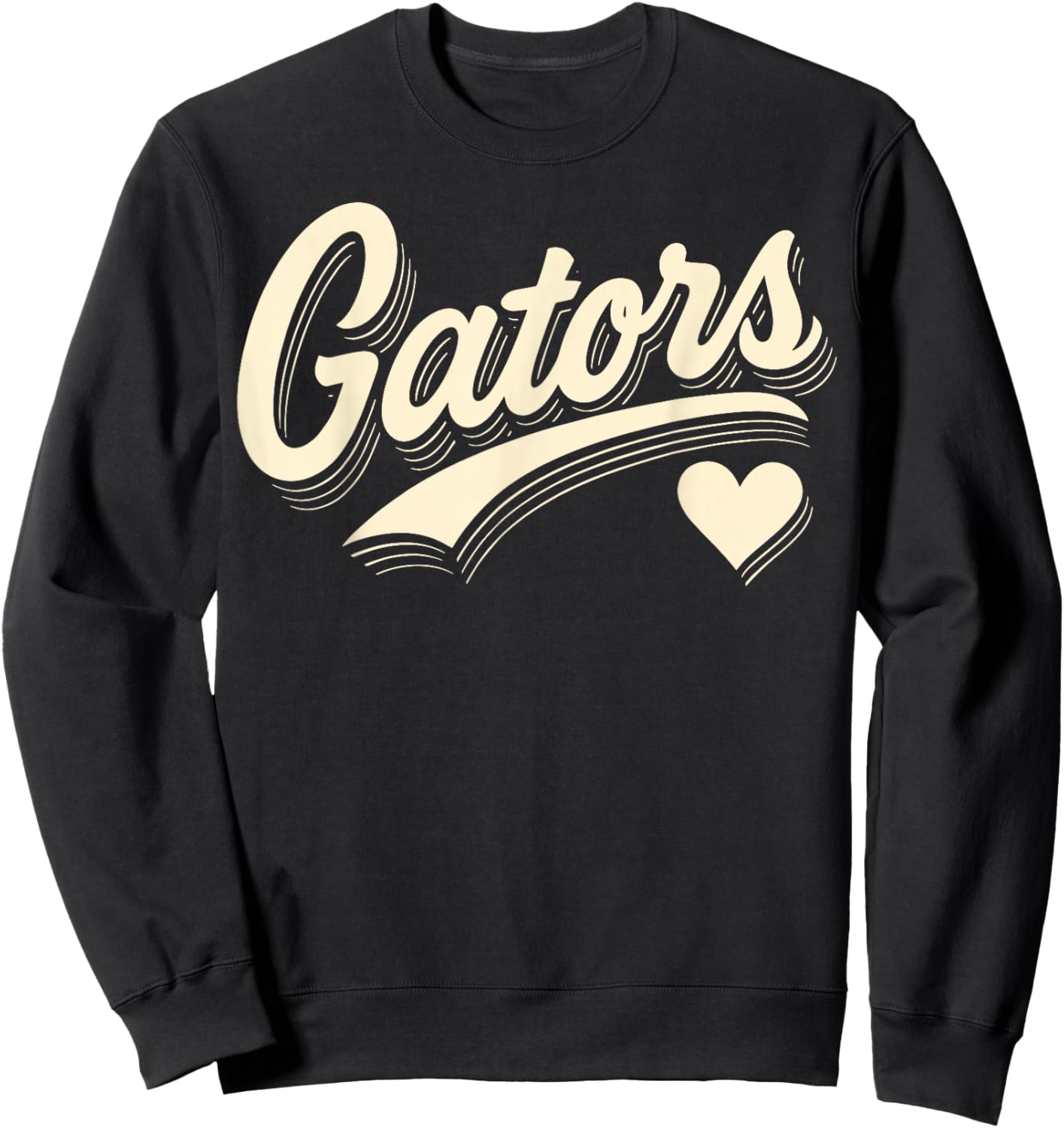 Distressed Gators Name Design Women Kids Girls Boys Sweatshirt - Sweatshirt | Black