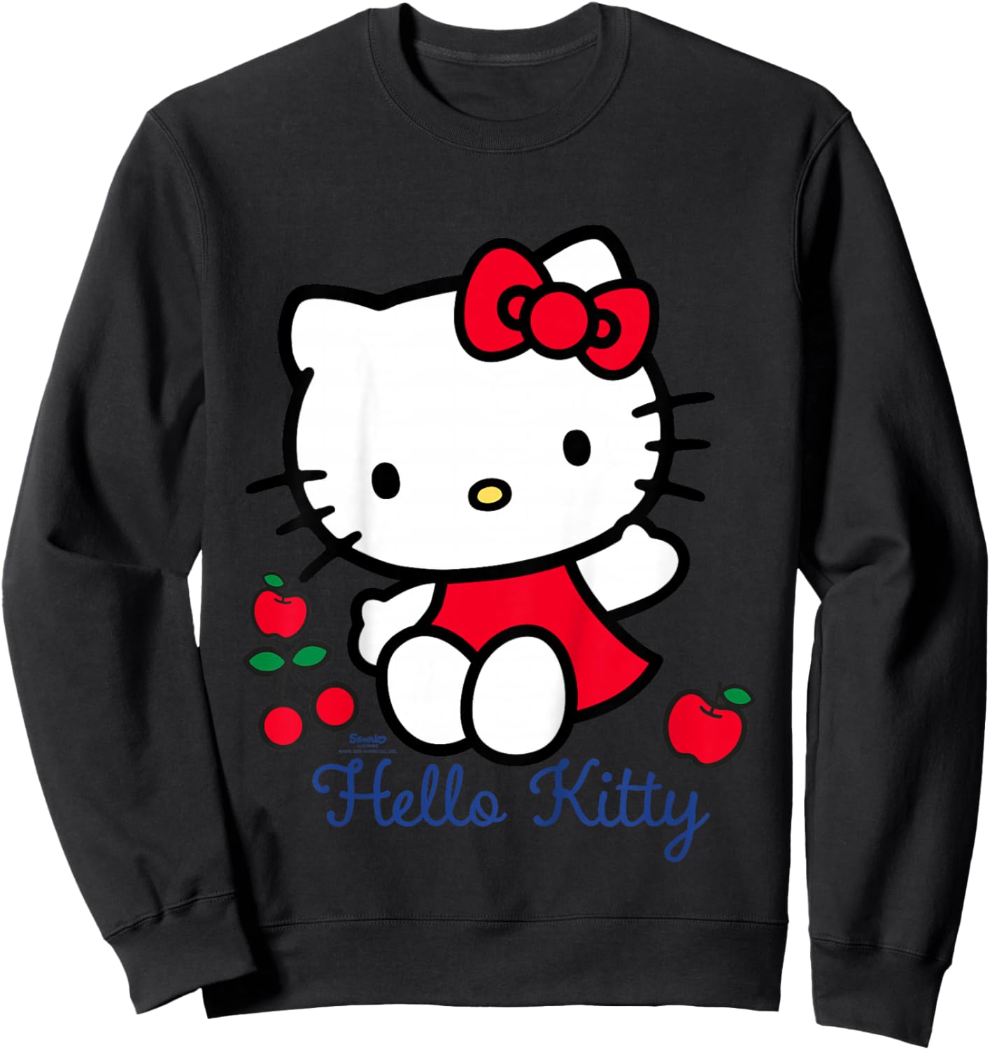 Hello Kitty Cherry Bow Sweet Cute Friends XOXO Pose Classic Sweatshirt - Sweatshirt | Black