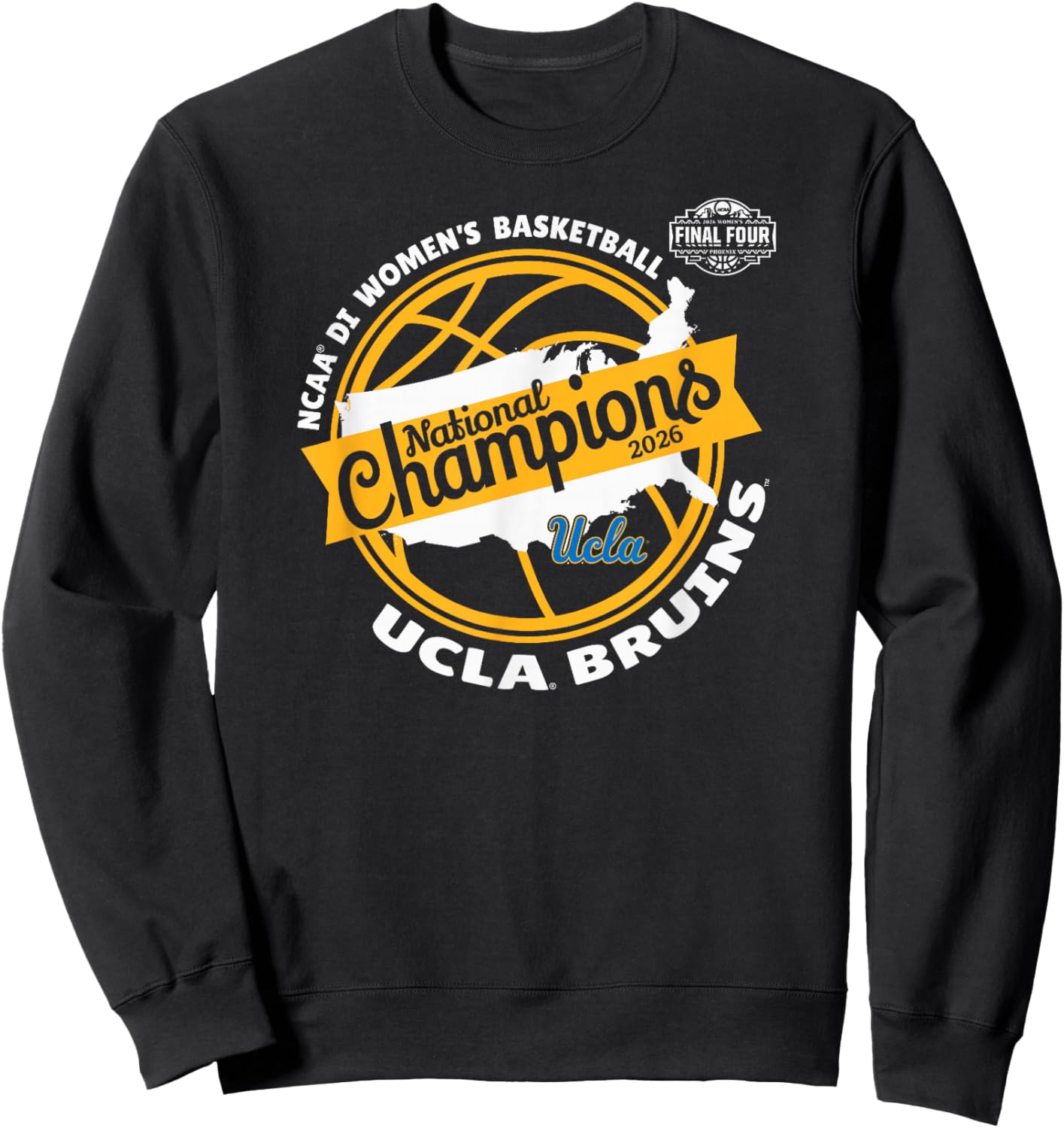 UCLA Bruins Women's Basketball 2026 National Champs Black Sweatshirt - Sweatshirt | Black