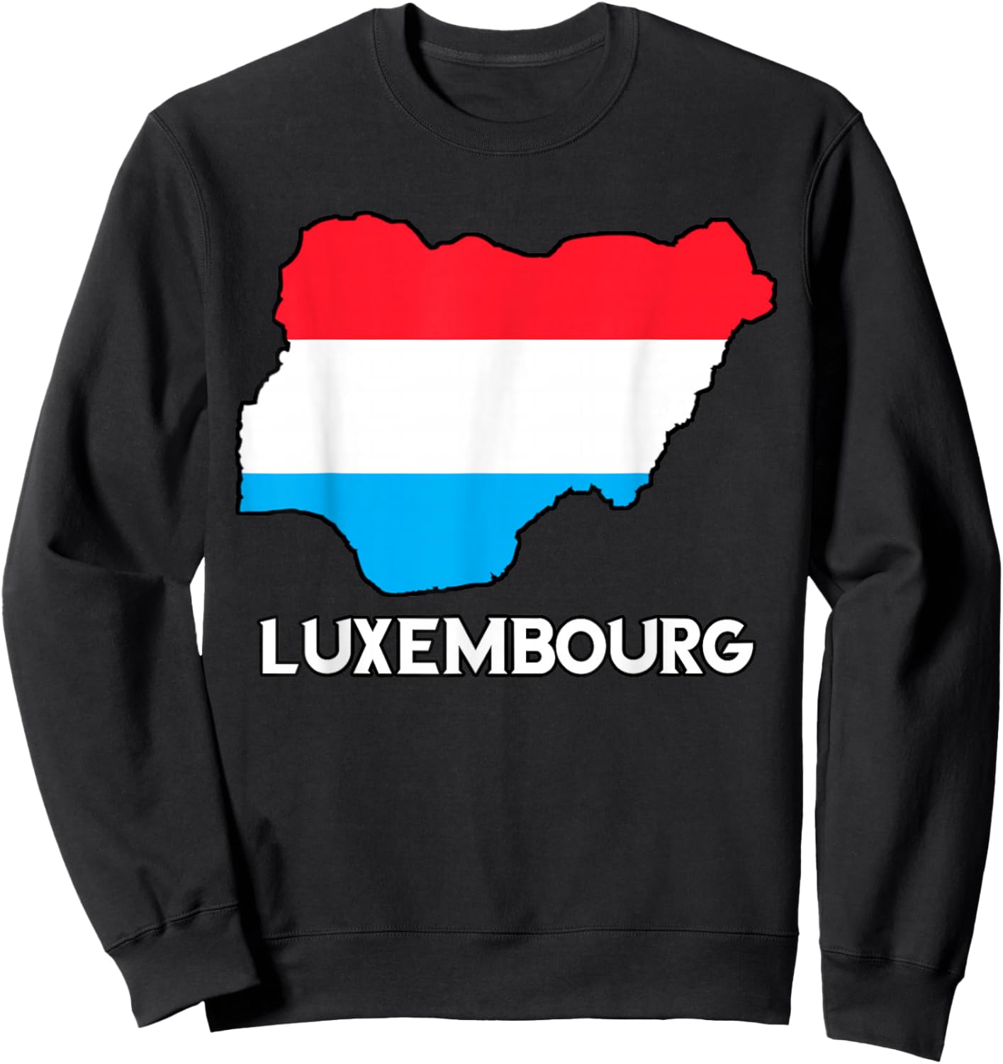 Luxembourg Flag Map Luxembourgish Roots Letzebuerg Sweatshirt - Sweatshirt | Black