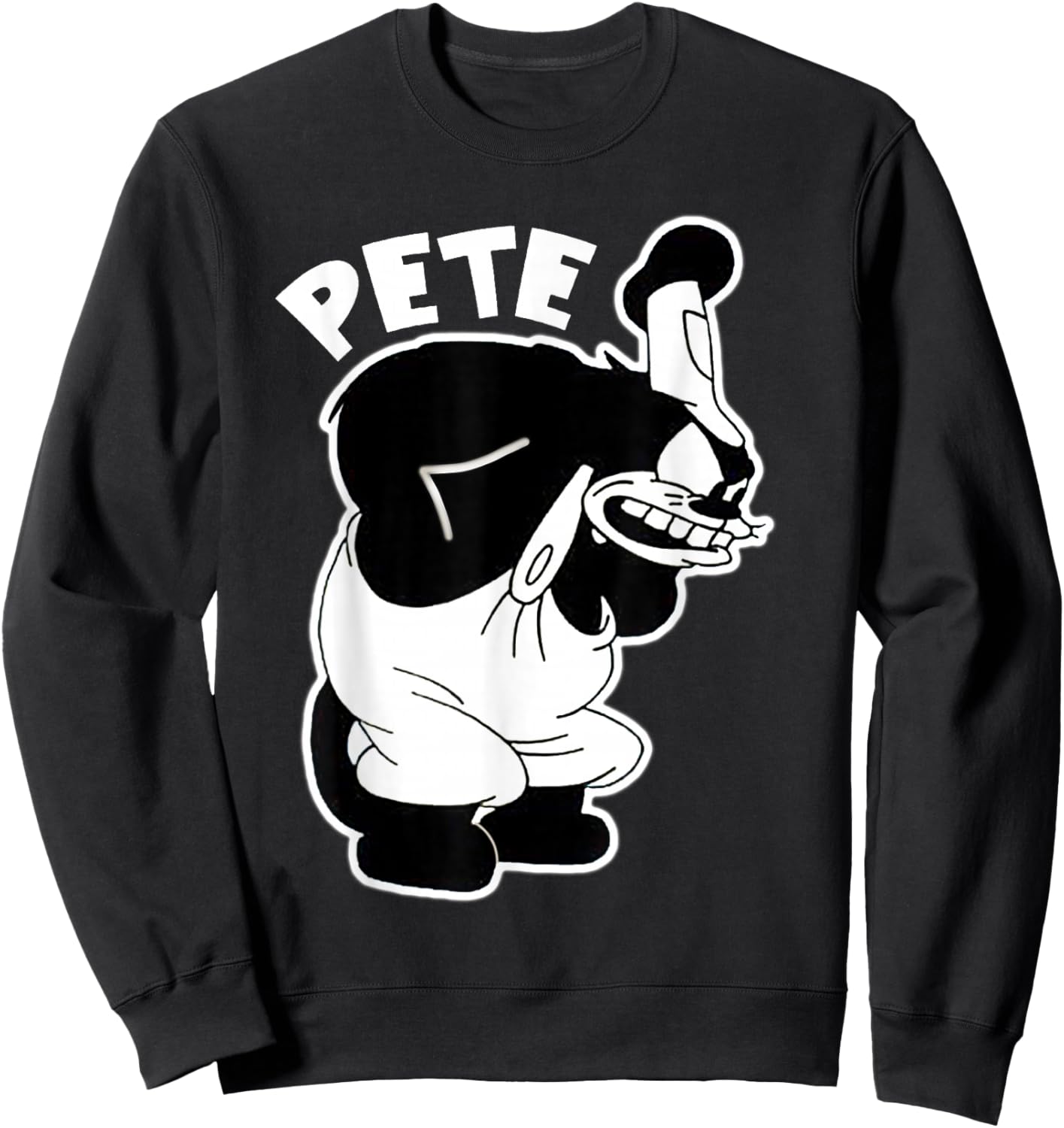 Peg Leg Pete Vintage Cartoon Sweatshirt - Sweatshirt | Black