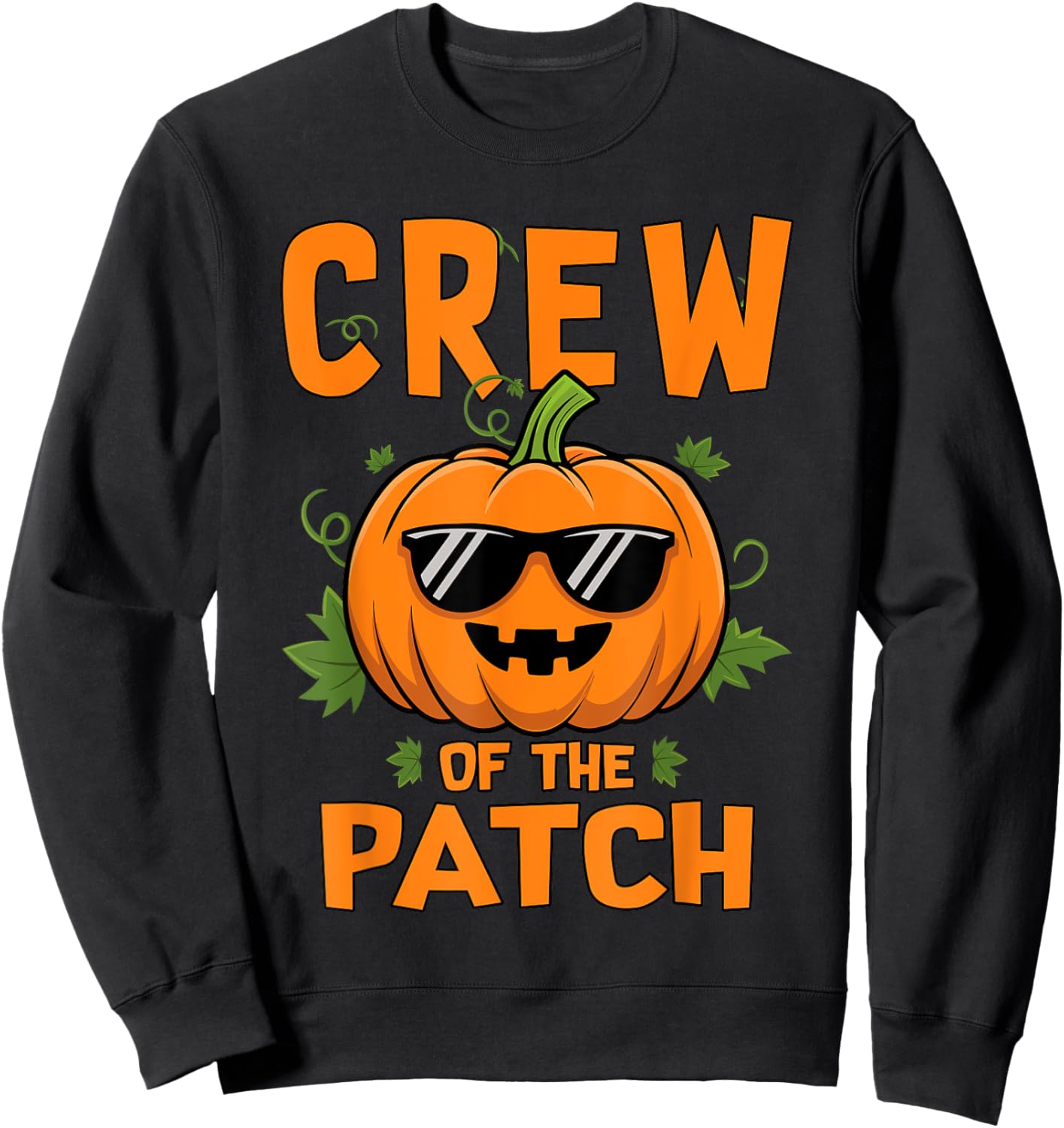 Pumpkin Crew of the Patch Family Matching Halloween Sweatshirt - Sweatshirt | Black