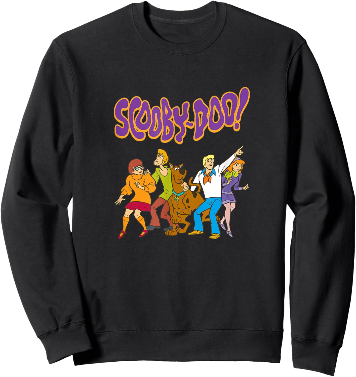 Mystery Inc. Cartoon Gang Grafik Sweatshirt - Sweatshirt | Black