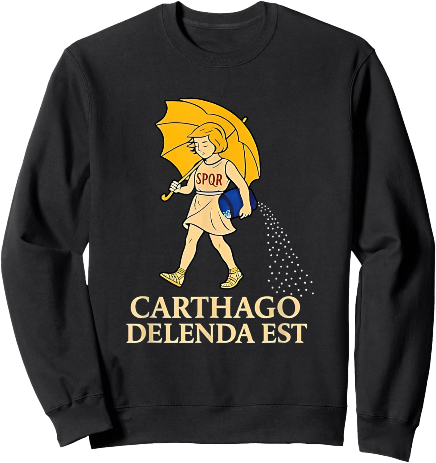 Carthago Delenda EST SPQR Sweatshirt - Sweatshirt | Black