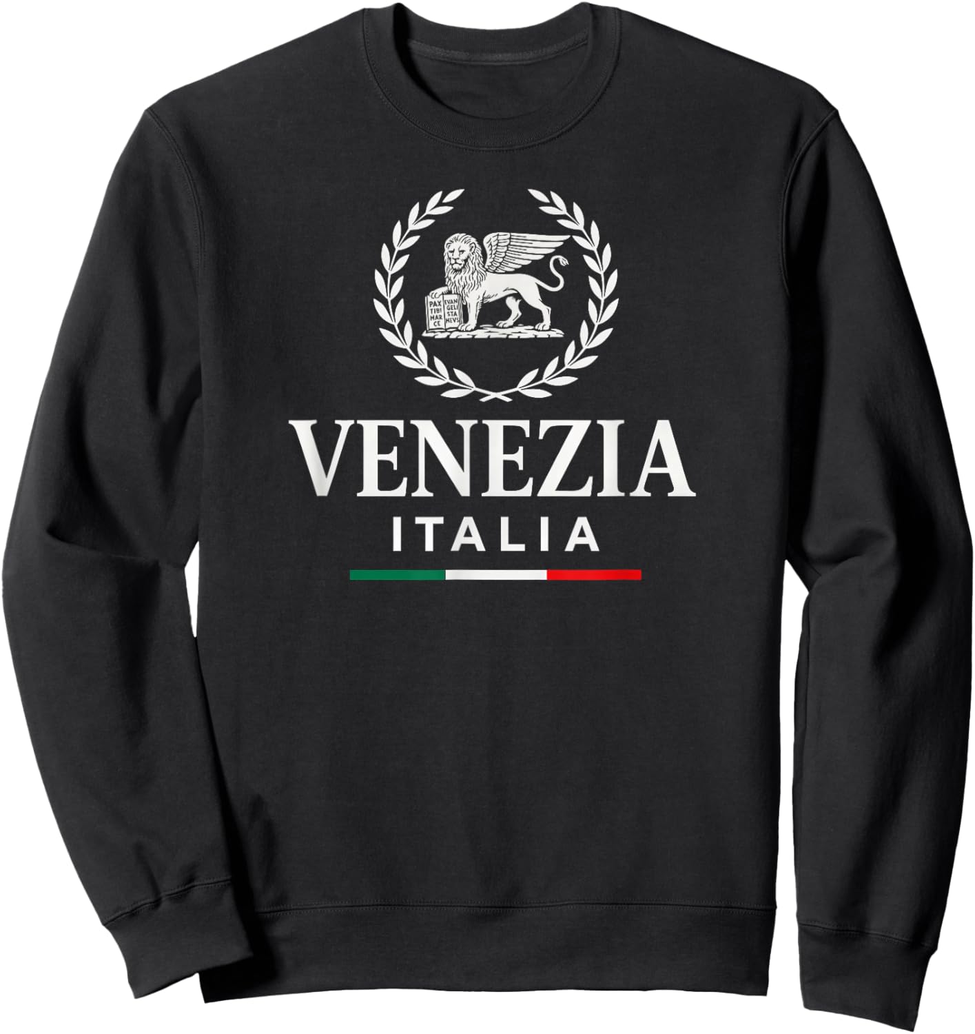 Venezia Italia Winged Lion of Saint Mark Vintage Italian Sweatshirt - Sweatshirt | Black