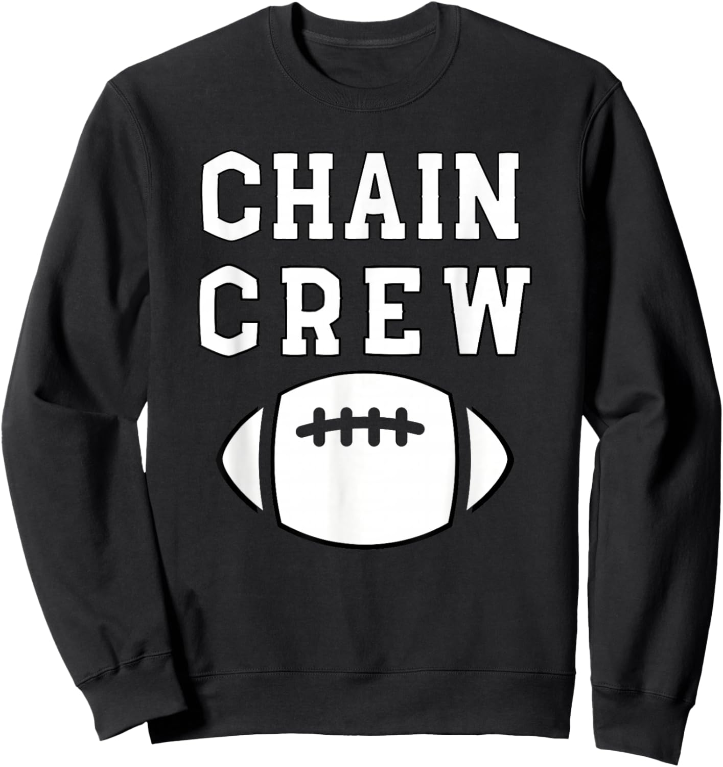Football Chain Crew Football Team Sweatshirt - Sweatshirt | Black