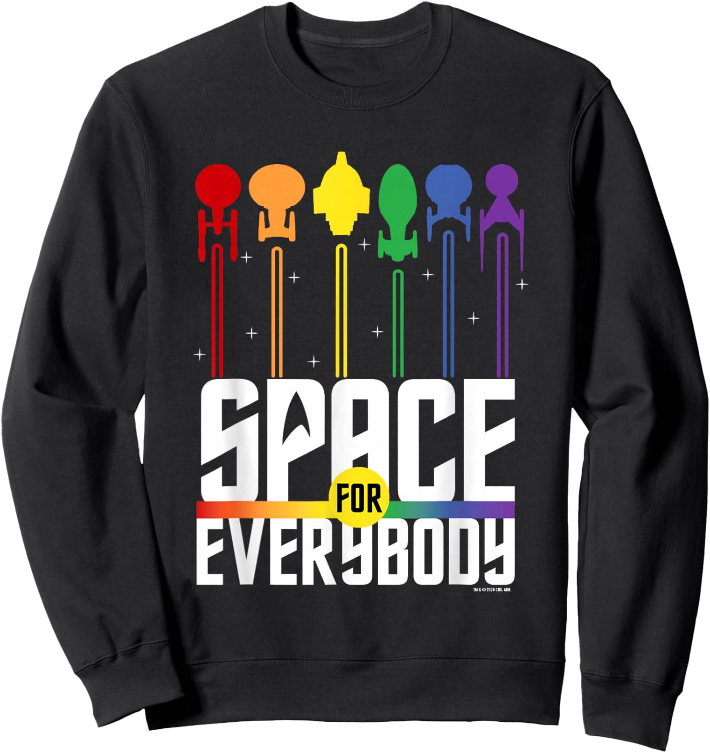 Star Trek Pride Space for Everybody Officially Licensed Sweatshirt - Sweatshirt | Black