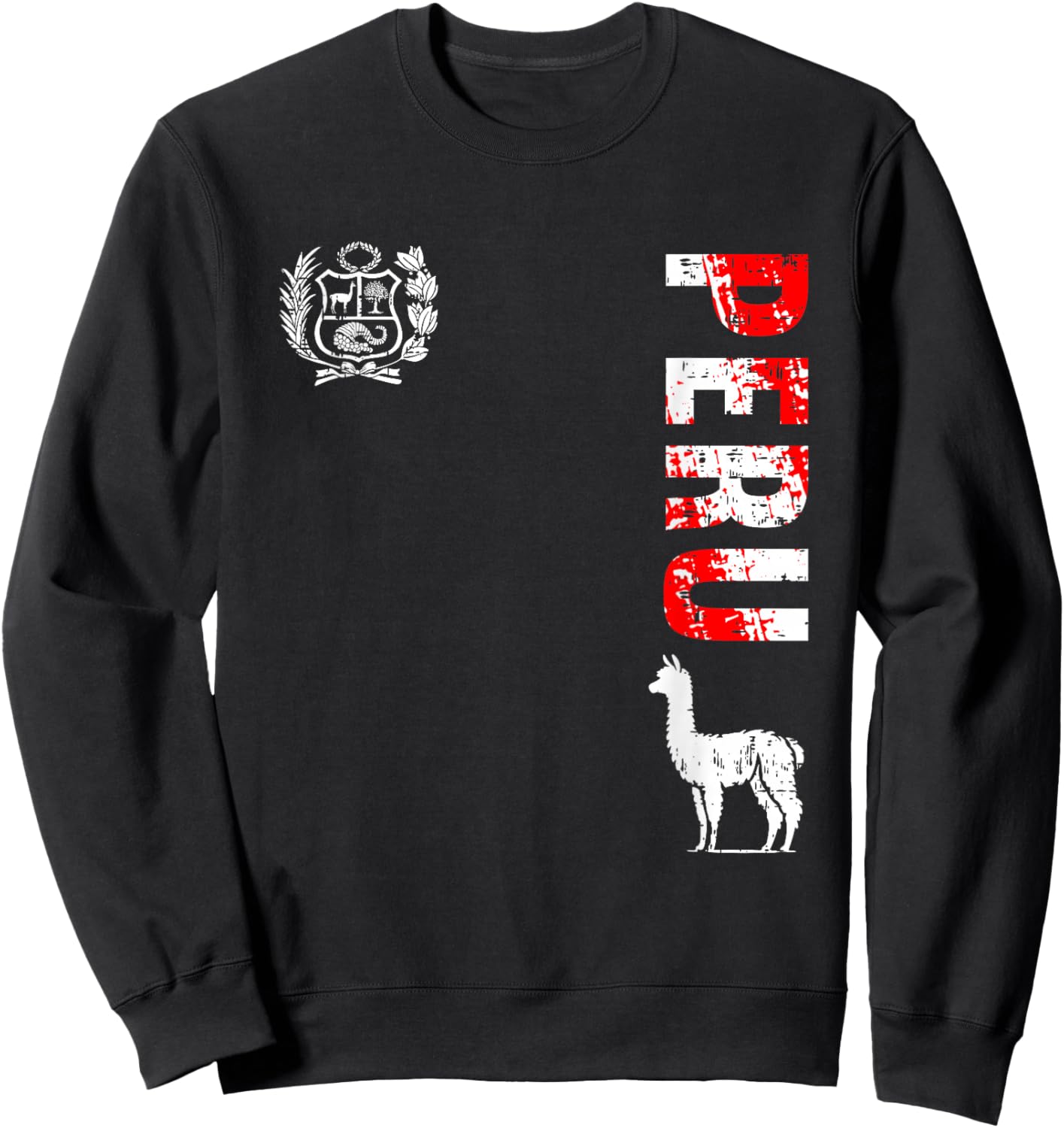 Peru Peruvian Llama Men Women Kids Sweatshirt - Sweatshirt | Black