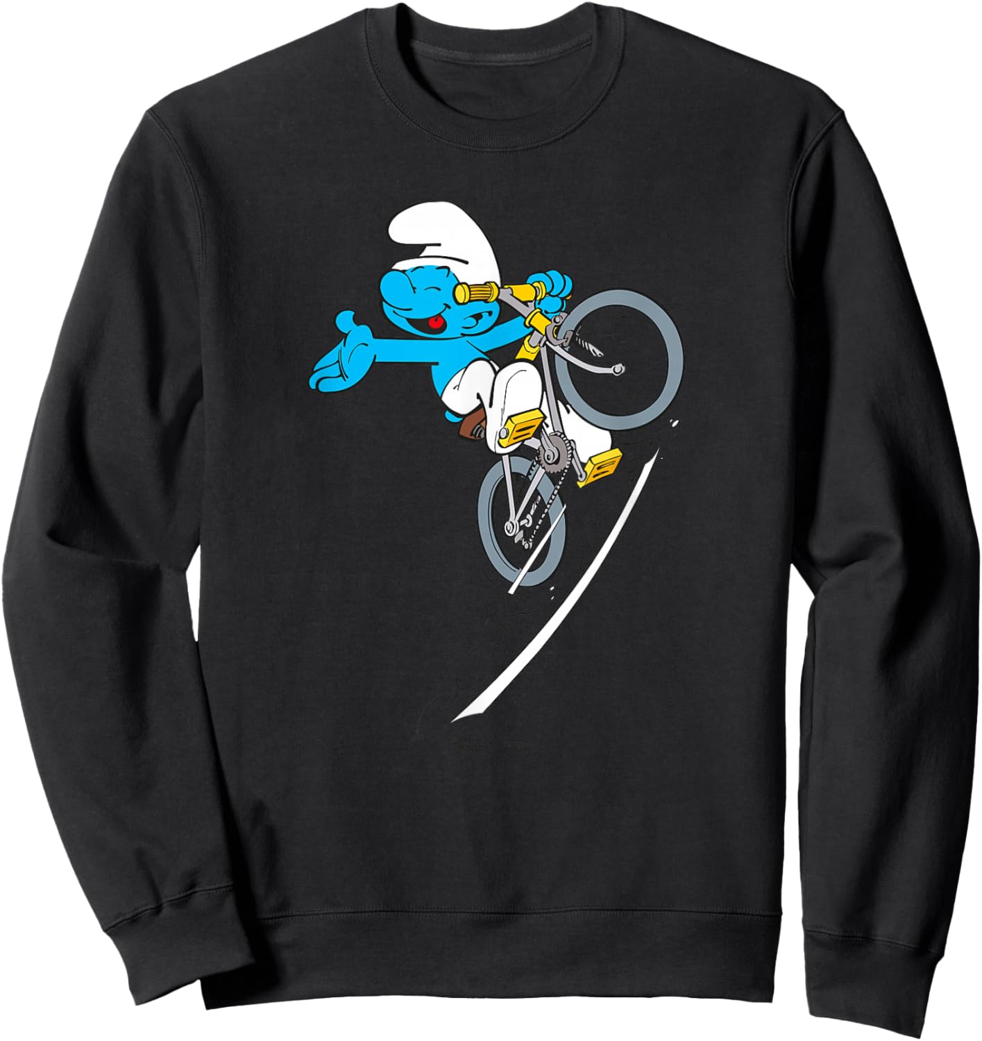 The Smurfs Mountain Biker Smurf Sweatshirt - Sweatshirt | Black