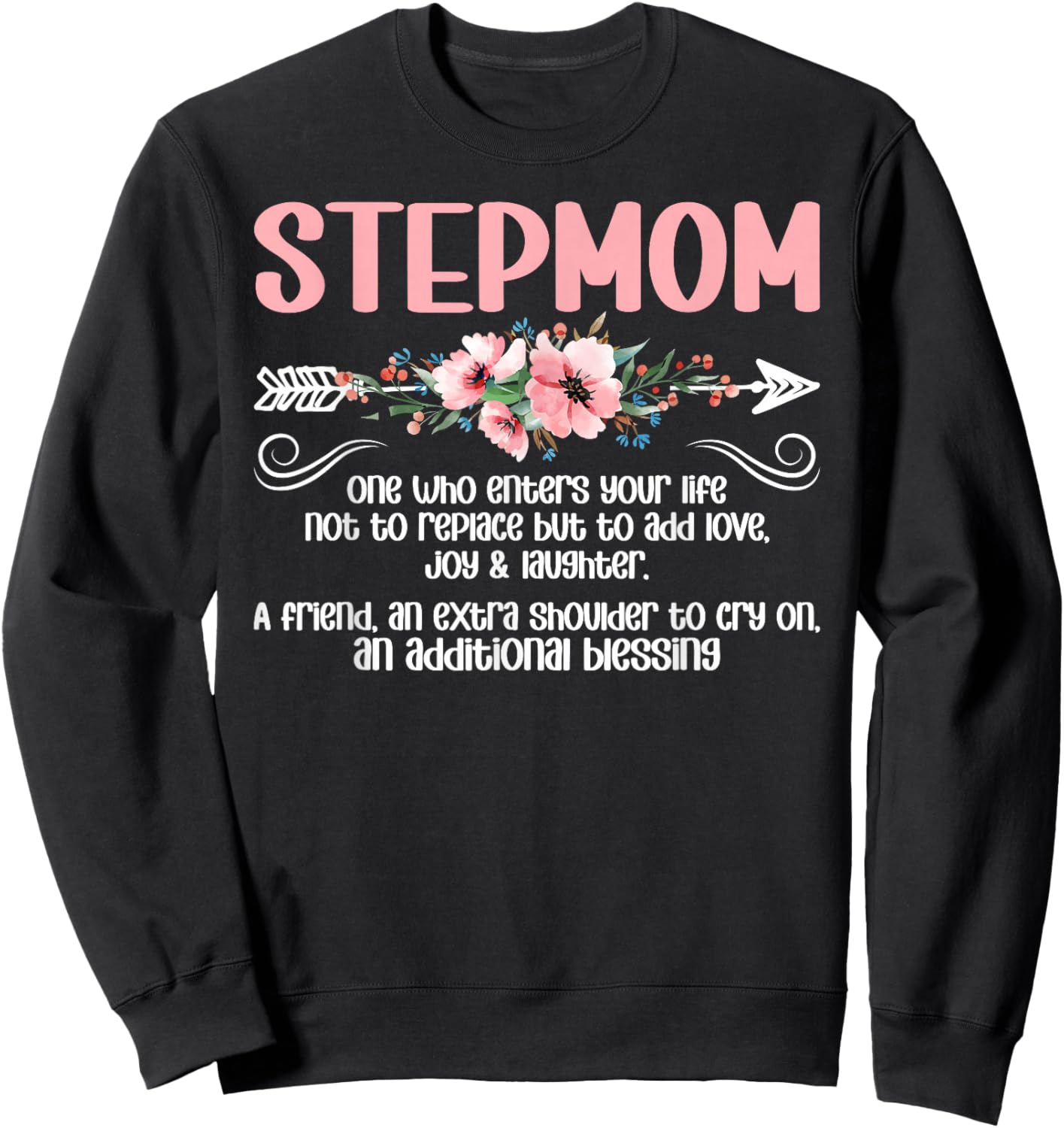 Stepmom Definition Stepmother Stepmama Step Mom Step Mama Sweatshirt - Sweatshirt | Black