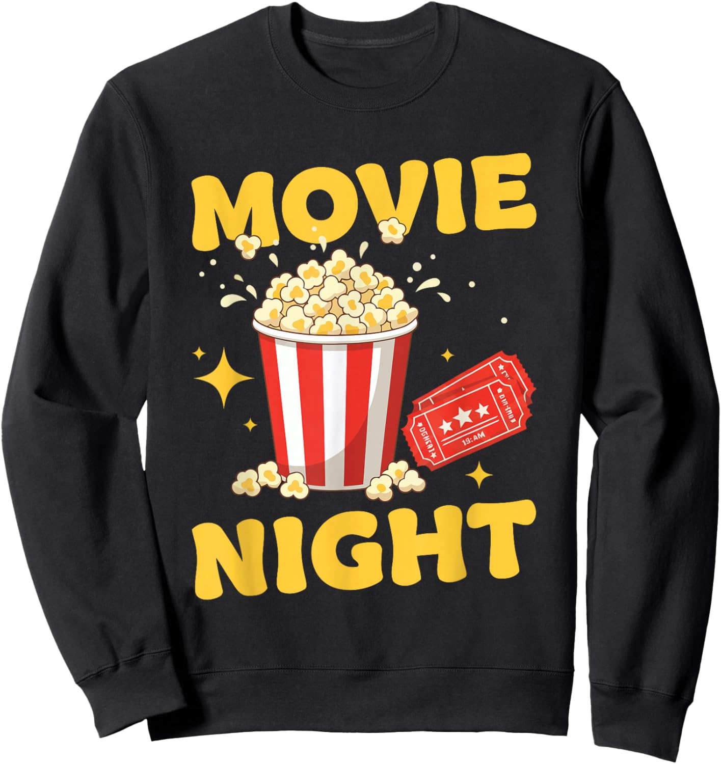 Move Night Matching Family Movie Night Sweatshirt - Sweatshirt | Black