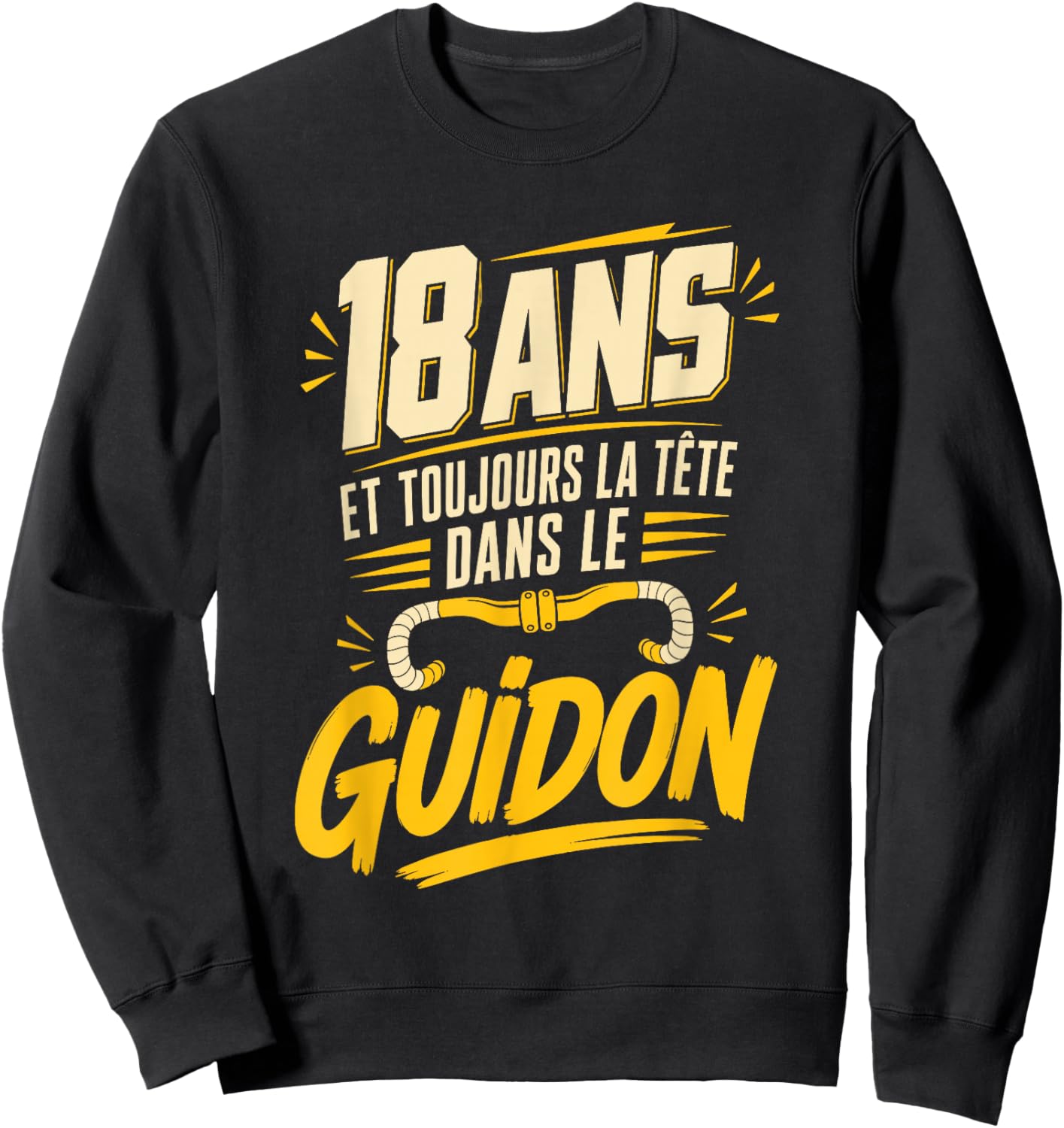 18 Ans Vélo Homme Humour Cycliste Cadeau Anniversaire Sweatshirt - Sweatshirt | Black