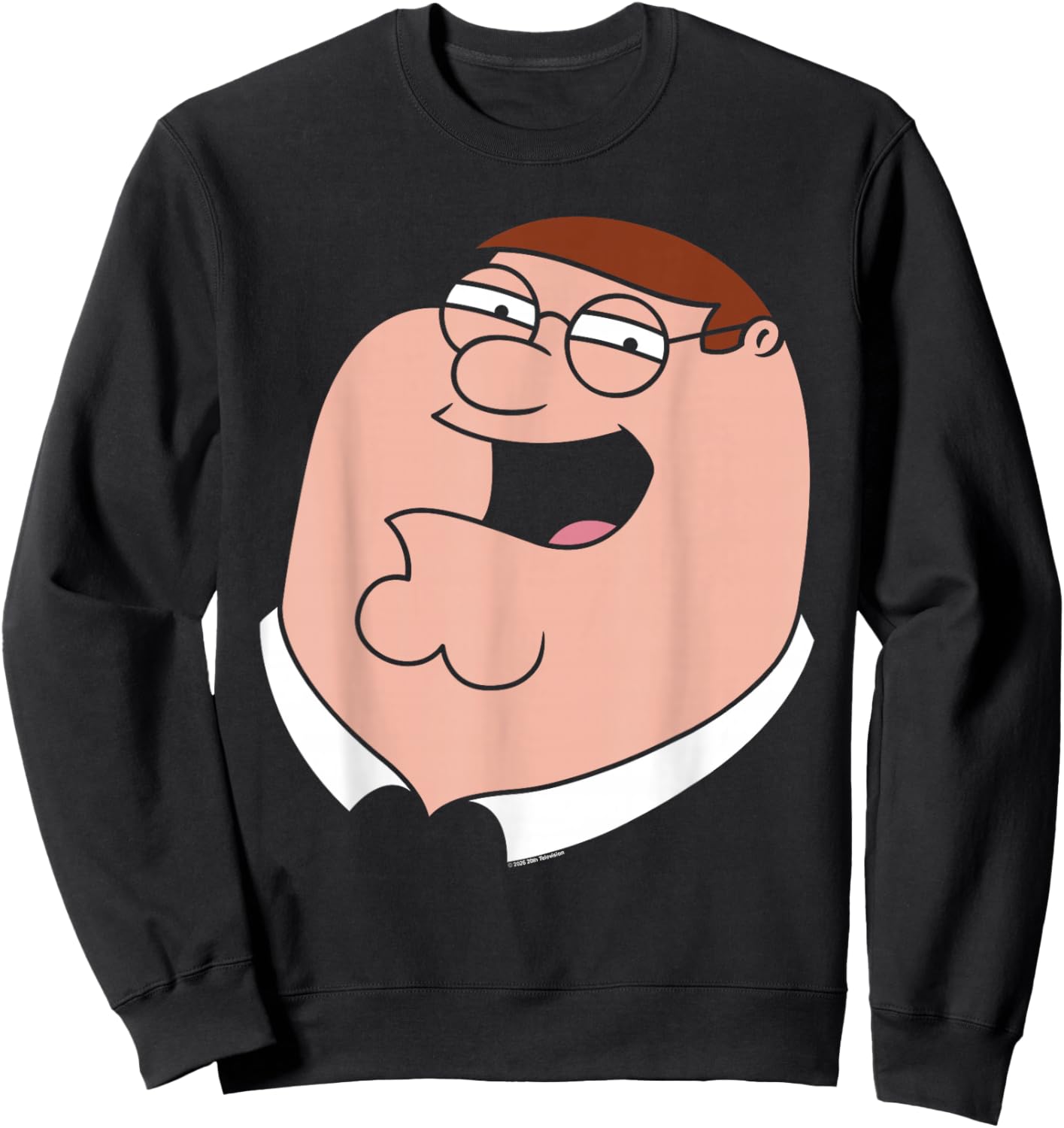 Family Guy Peter Griffin Oversized Portrait Funny Cartoon Sweatshirt - Sweatshirt | Black