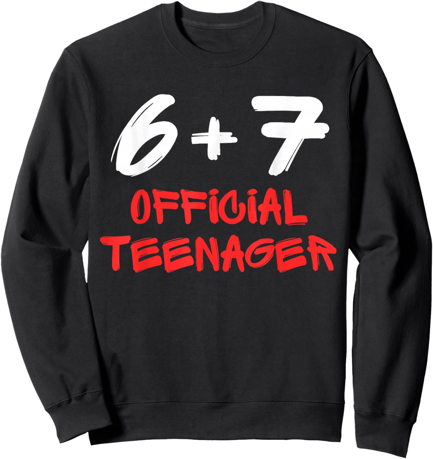 Funny 13th Birthday Official Teenager 6+7 Year Old Boys Kids Sweatshirt - Sweatshirt | Black
