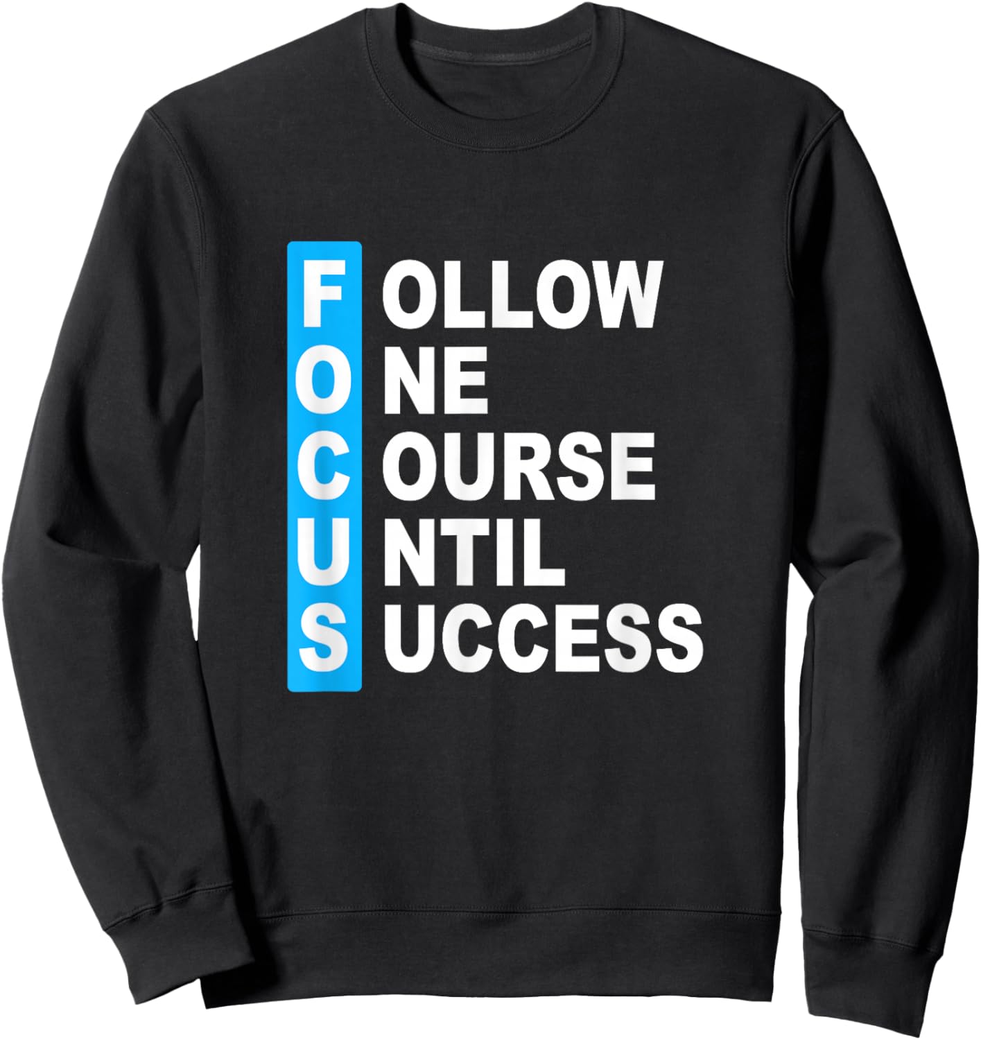 Blue Color Follow The Course Blue Graphic Sweatshirt - Sweatshirt | Black