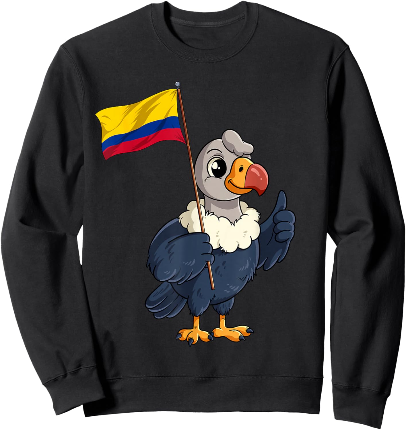 Andean Condor Colombia Flag Sweatshirt - Sweatshirt | Black