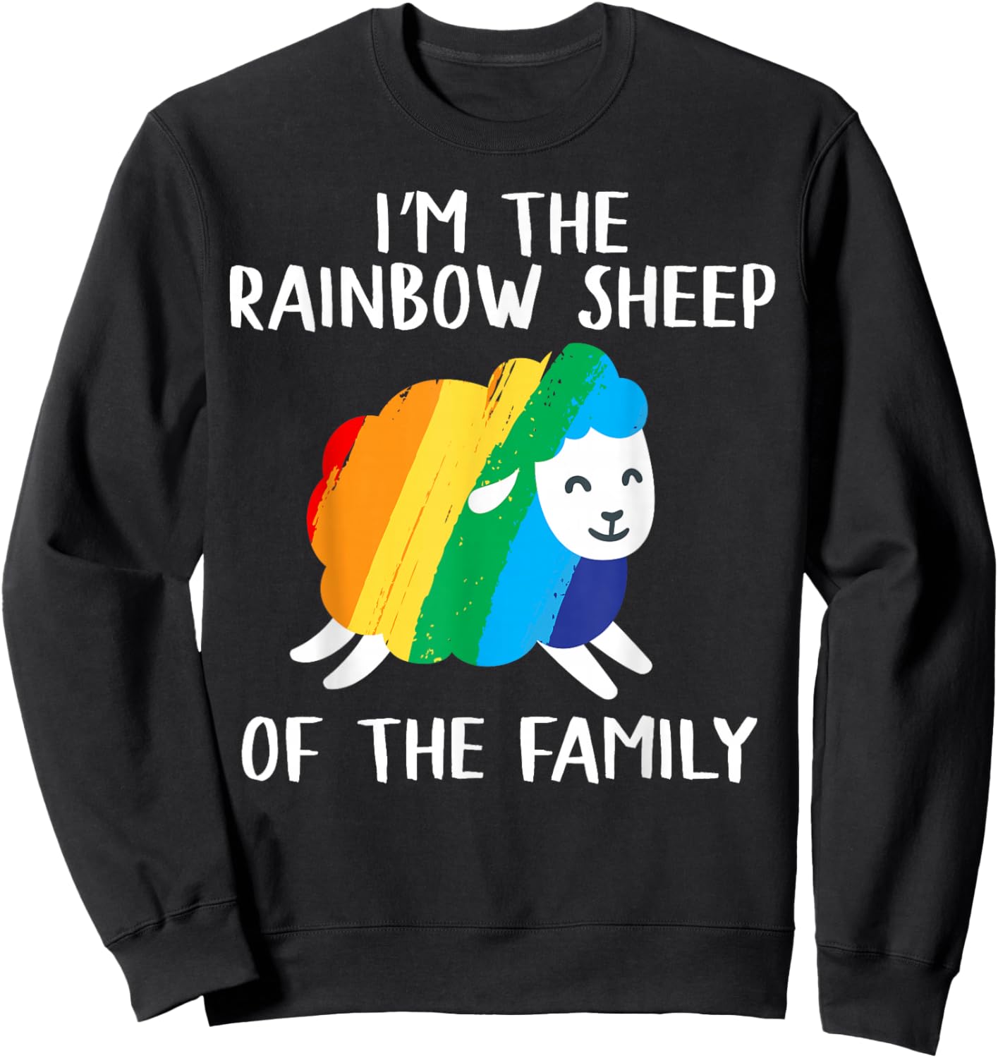 Rainbow Sheep Queer Lesben Gay CSD Pride Party Wear LGBT Sweatshirt - Sweatshirt | Black