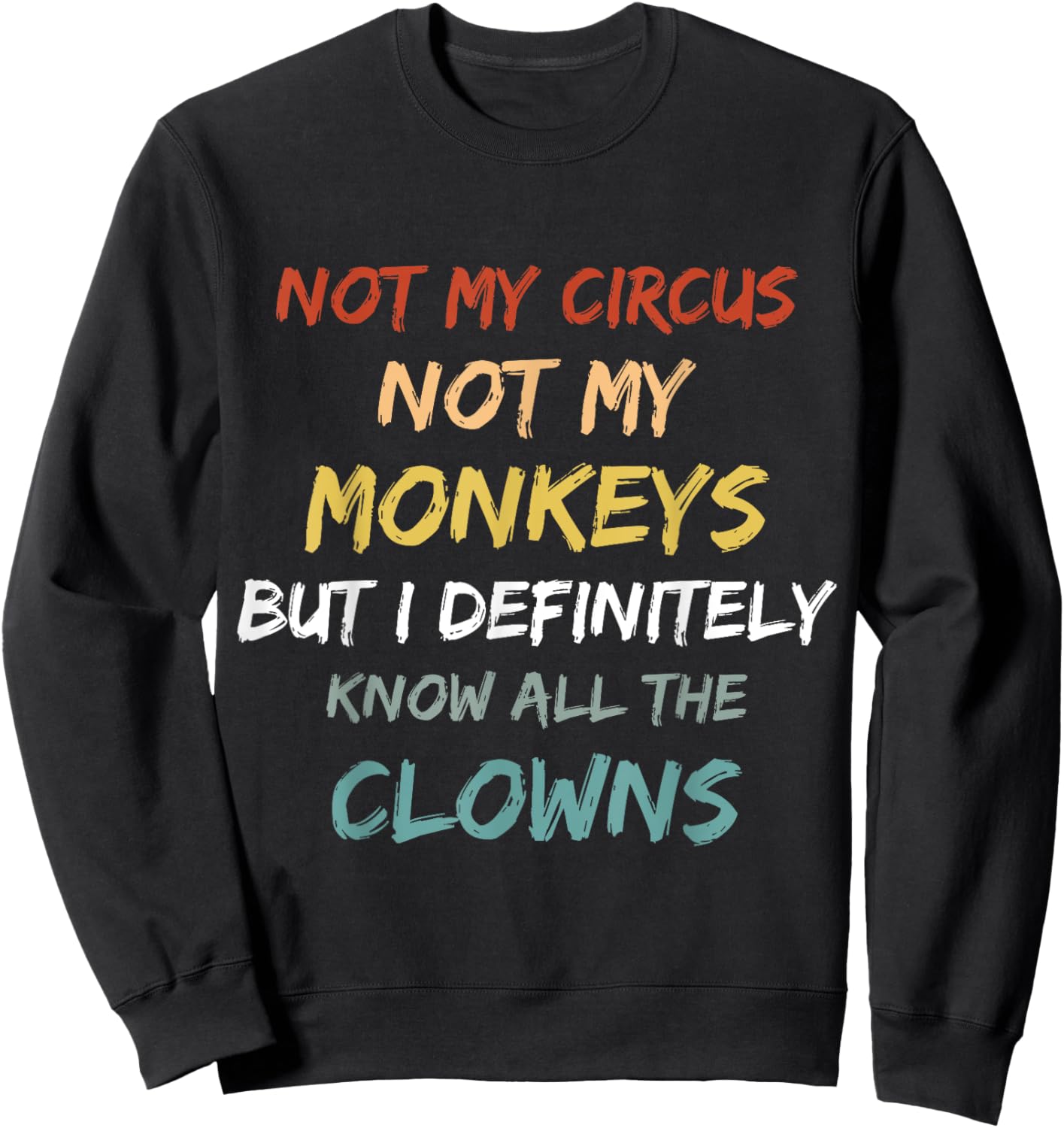 Not My Circus Not My Monkeys But I Definitely Know Clowns Sweatshirt - Sweatshirt | Black