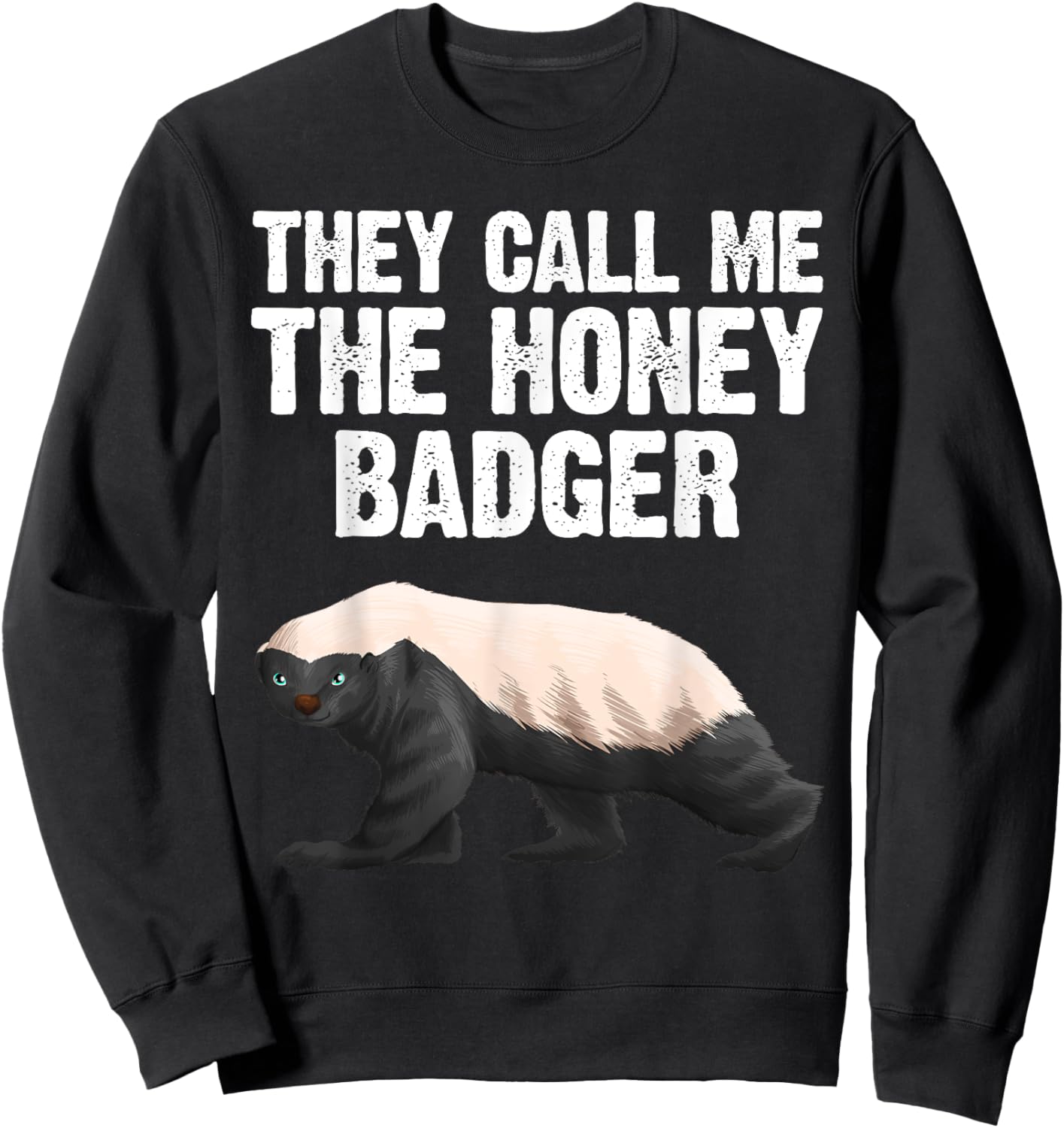 Cool Honey Badger Design Women Honey Badger Lover Sweatshirt - Sweatshirt | Black