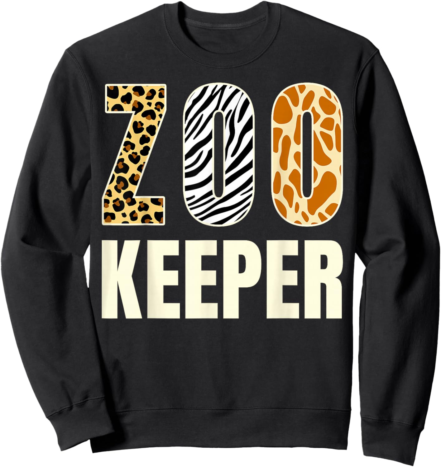 Zookeeper Zoo Animals Savanna Safari Funny Halloween Costume Sweatshirt - Sweatshirt | Black