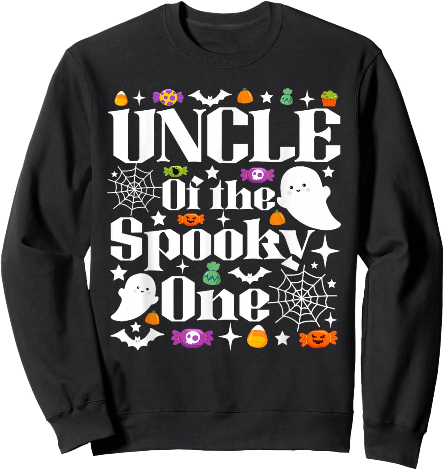 Uncle of The Spooky One Halloween First Birthday Boy Sweatshirt - Sweatshirt | Black