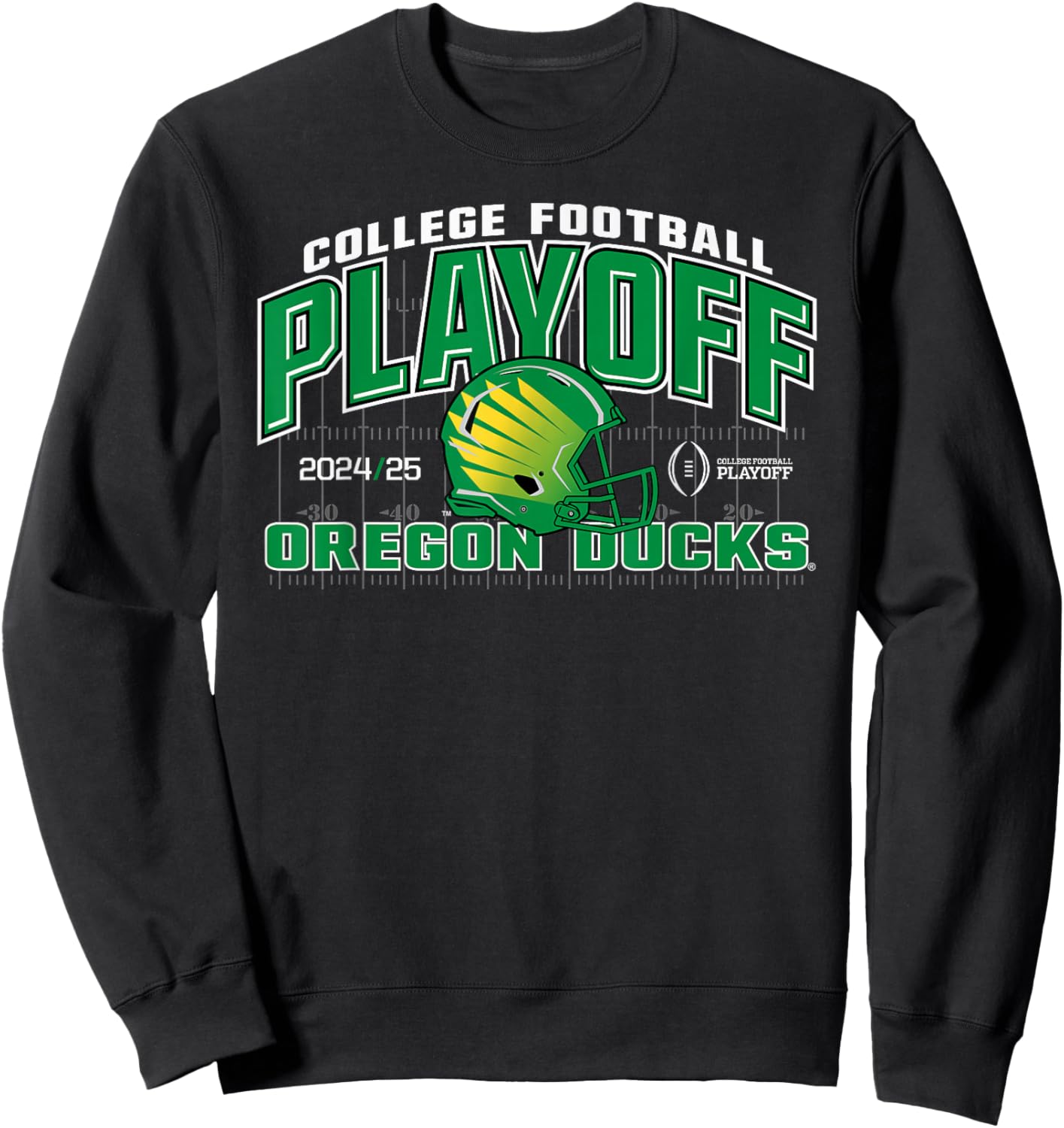Elite Authentics Oregon Ducks -Adult College Football Playoff CFP 2024-2025 - Black, Short Sleeve, , Straight Fit, Adult Size 6/7 Sweatshirt - Sweatshirt | Black