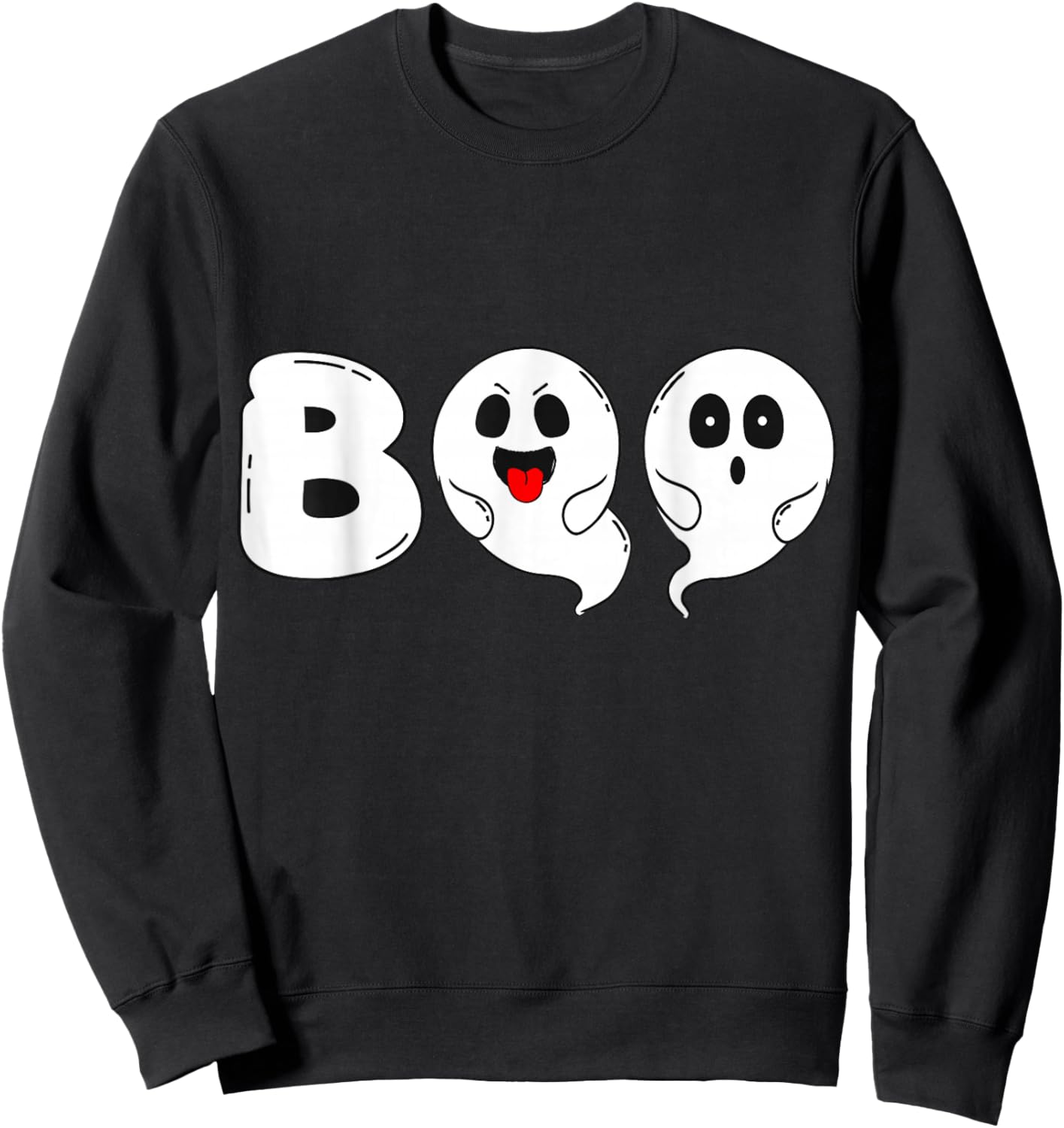 boo spooky Halloween pumpkin spooky pumpkin Sweatshirt - Sweatshirt | Black