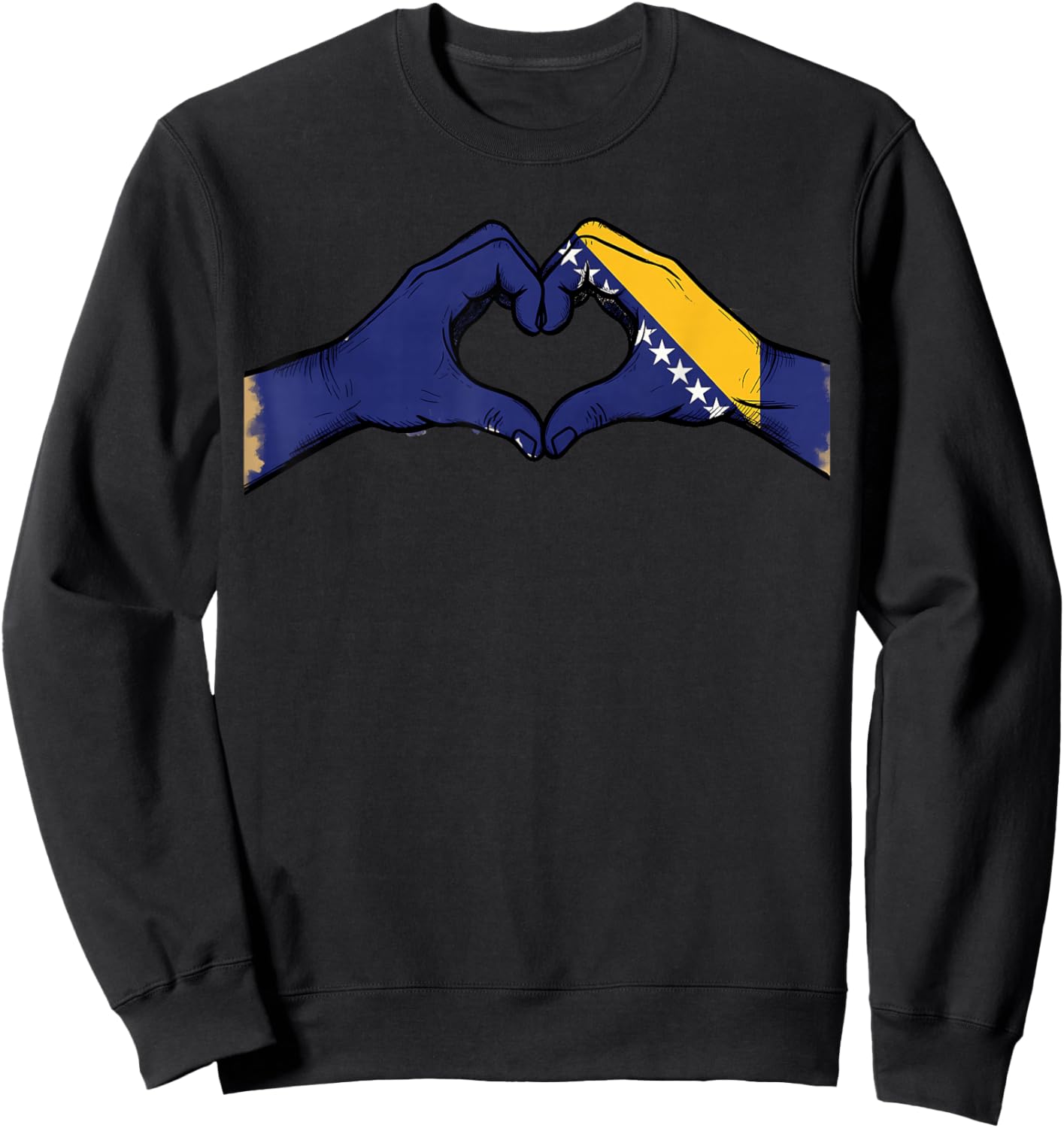 Bosnien und Herzegowina Flagge Bosnische Wurzeln Sweatshirt - Sweatshirt | Black