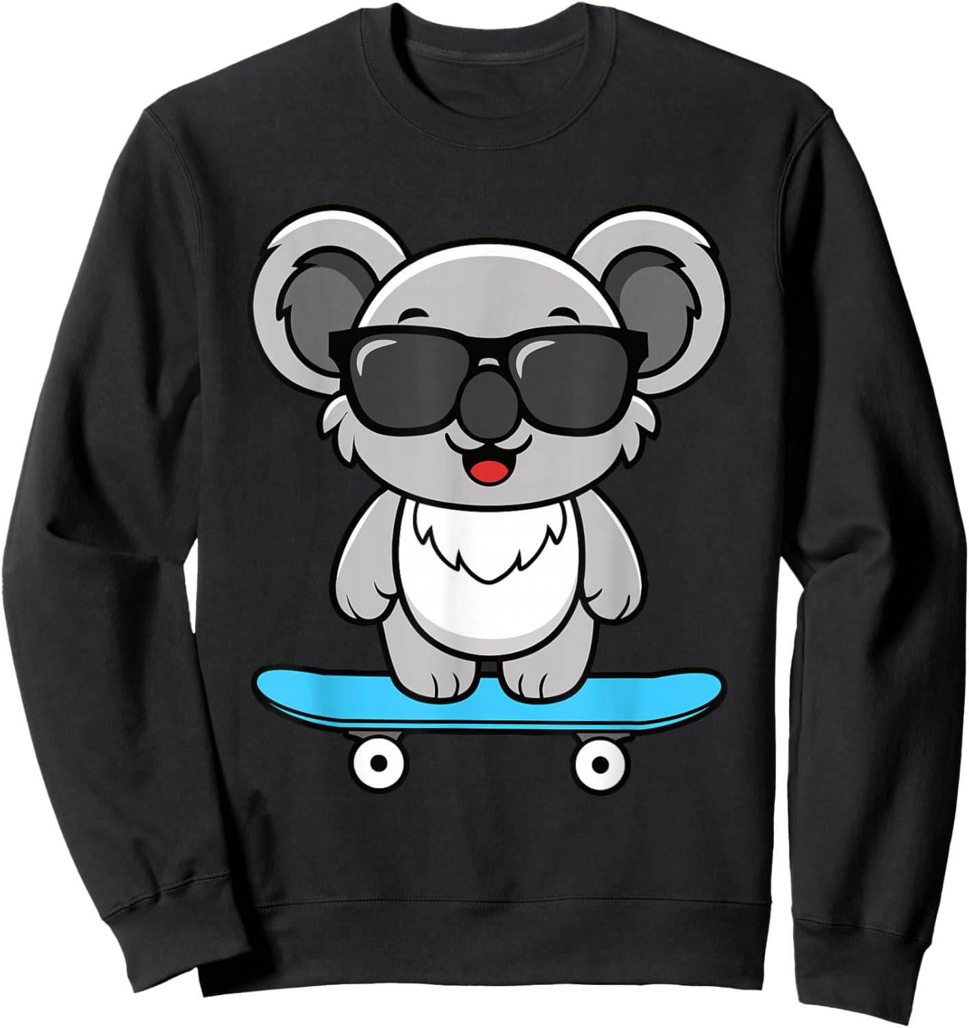 Funny Cool Koala Skateboard Boys Kids Sweatshirt - Sweatshirt | Black