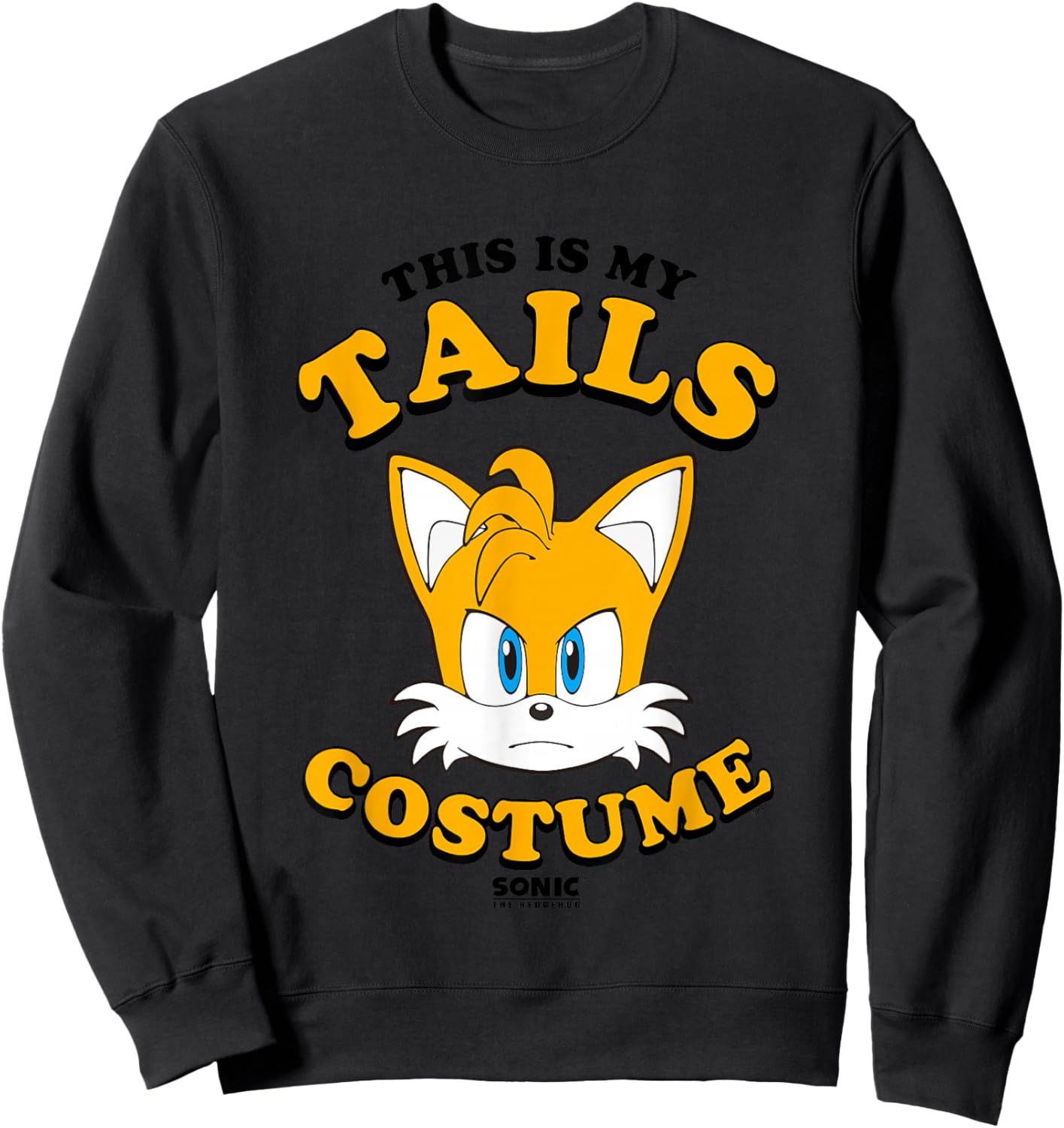 Sonic The Hedgehog Halloween This Is My Tails Costume Sweatshirt - Sweatshirt | Black