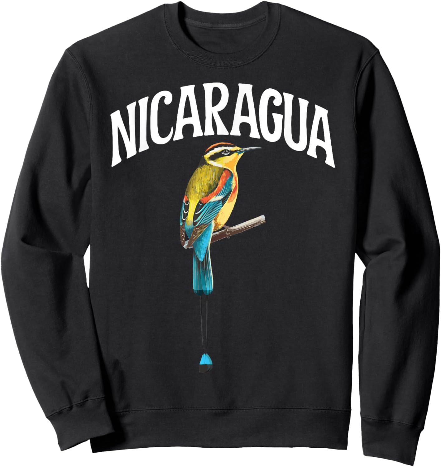 Nicaragua Guardabarranco Nicaraguan Bird Central America Sweatshirt - Sweatshirt | Black