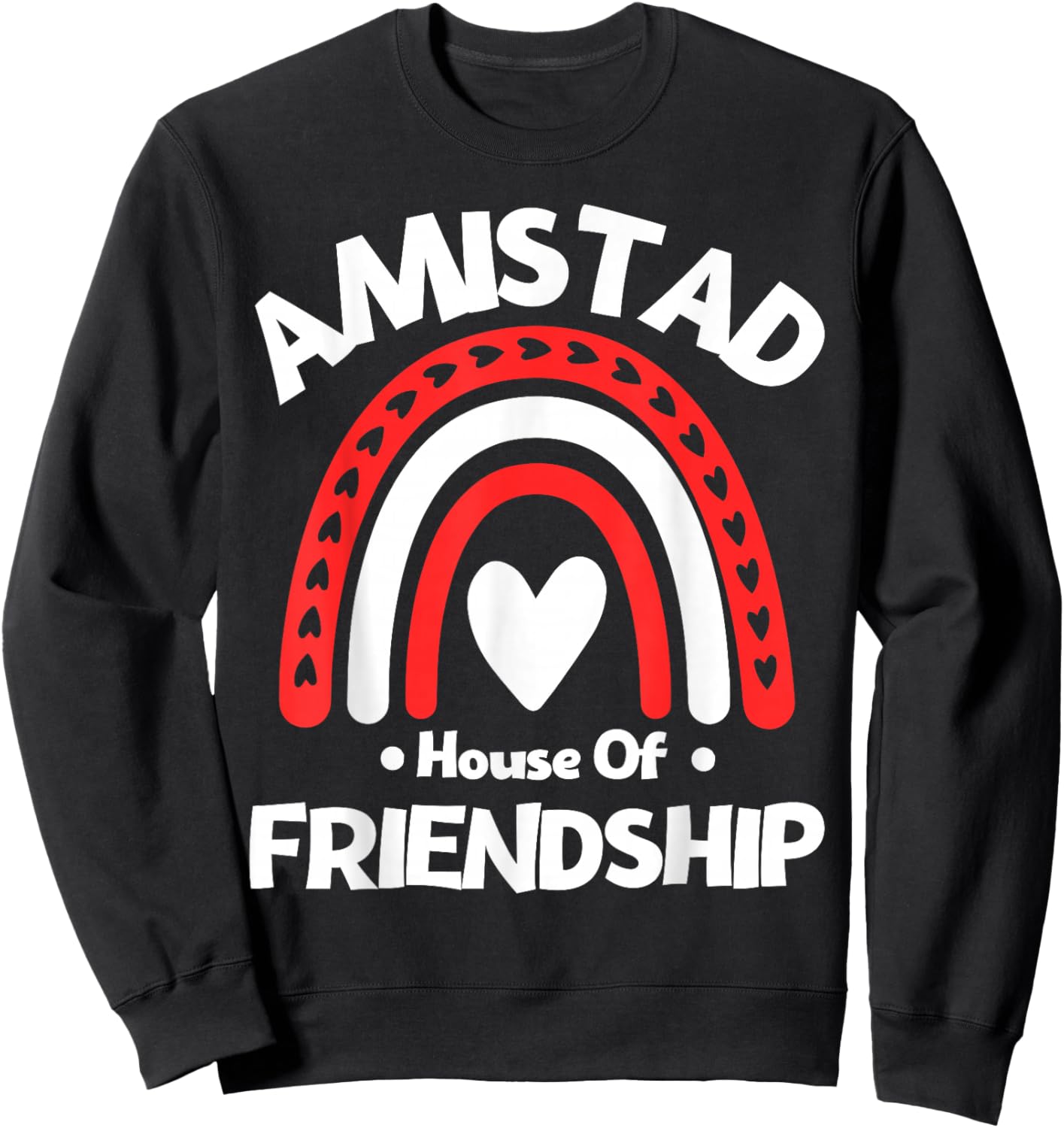 Amistad House of Friendship Vintage Rainbow Spirit Sweatshirt - Sweatshirt | Black