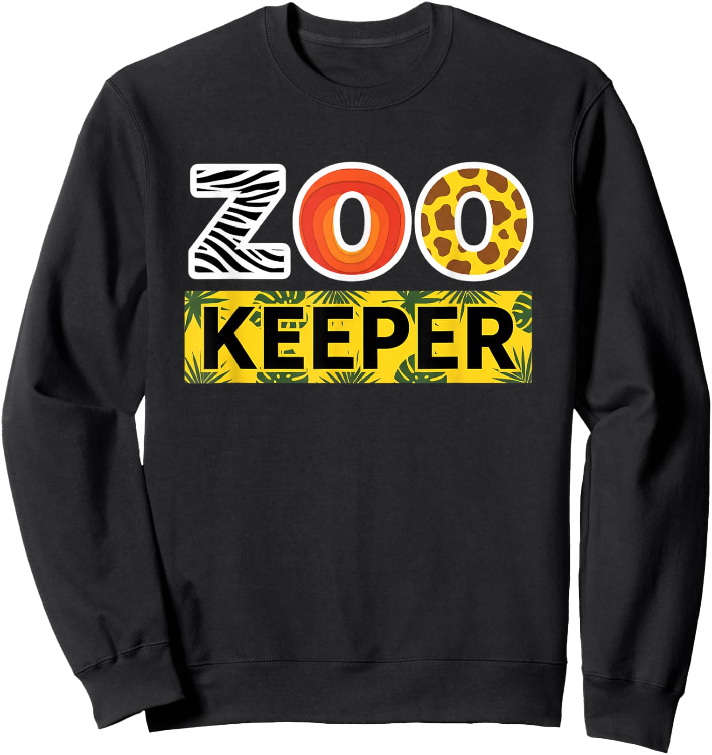 Halloween Zoo Keeper Costume Zoo Keeper Safari Animal Keeper Sweatshirt - Sweatshirt | Black