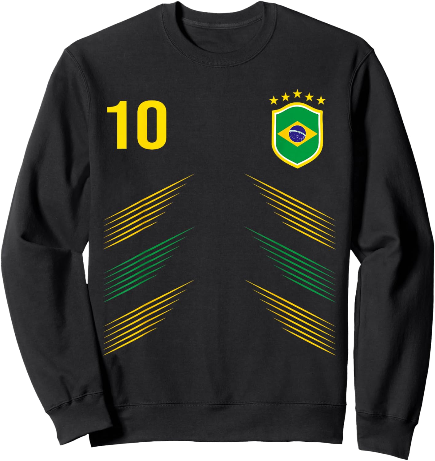 Brazil Flag Brazilian Pride Lovers Sweatshirt - Sweatshirt | Black