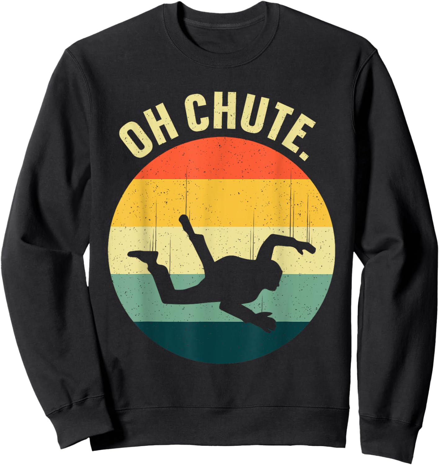 Skydiving Art Women Parachute Skydiver Paragliding Sweatshirt - Sweatshirt | Black