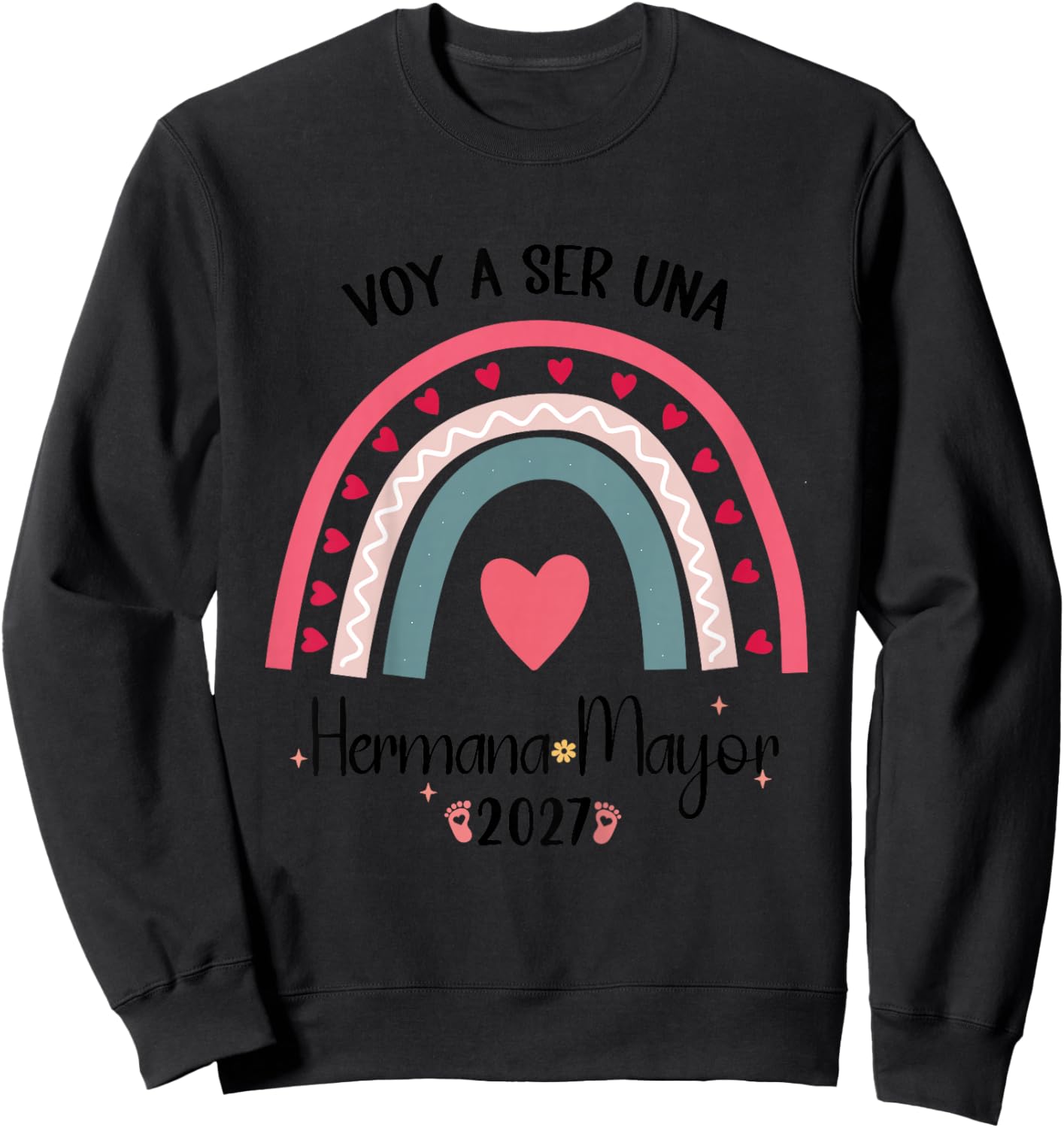Kids Big Sister 2027 Spanish Voy A Ser Hermana Mayor 2027 Sweatshirt - Sweatshirt | Black