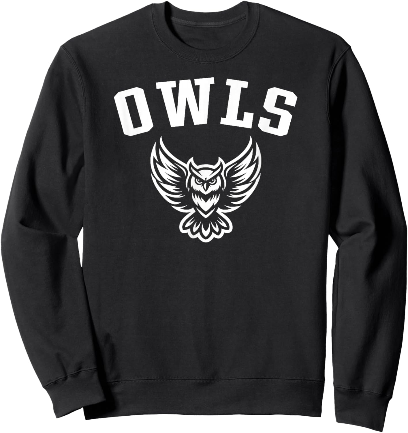 Owls Mascot for Youth Teams Players and Fans Sweatshirt - Sweatshirt | Black