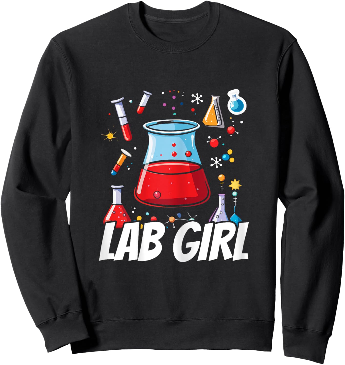 Women's Chemistry Gift Woman Lab Chemistry Science Funny , black Sweatshirt - Sweatshirt | Black