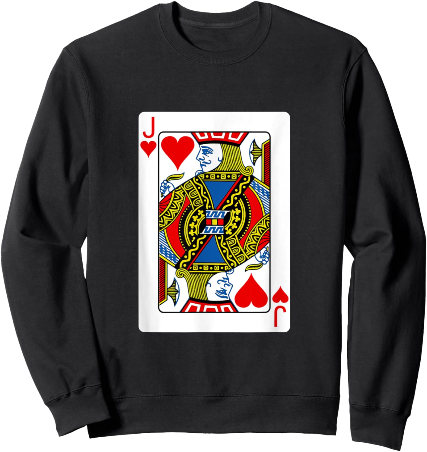 funny halloween shirt 2025 Jack Playing Card Costume fun Sweatshirt - Sweatshirt | Black