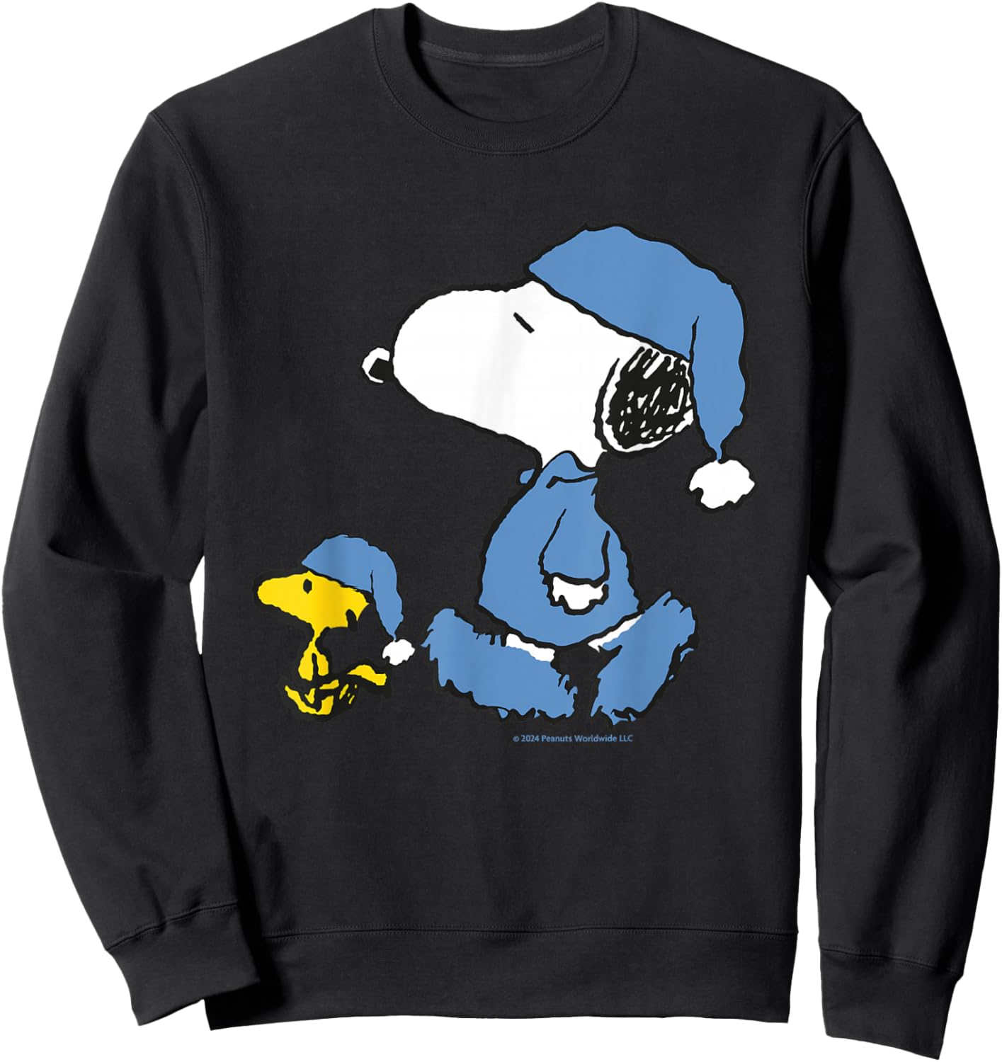 Peanuts - Snoopy Sleep Cap Good Night Sweatshirt - Sweatshirt | Black