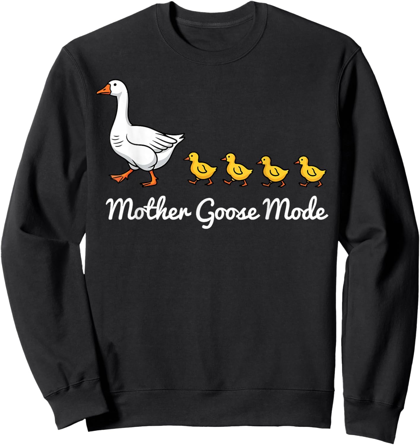 Mother Goose Mode Activated Nursery Rhyme Mom Sweatshirt - Sweatshirt | Black