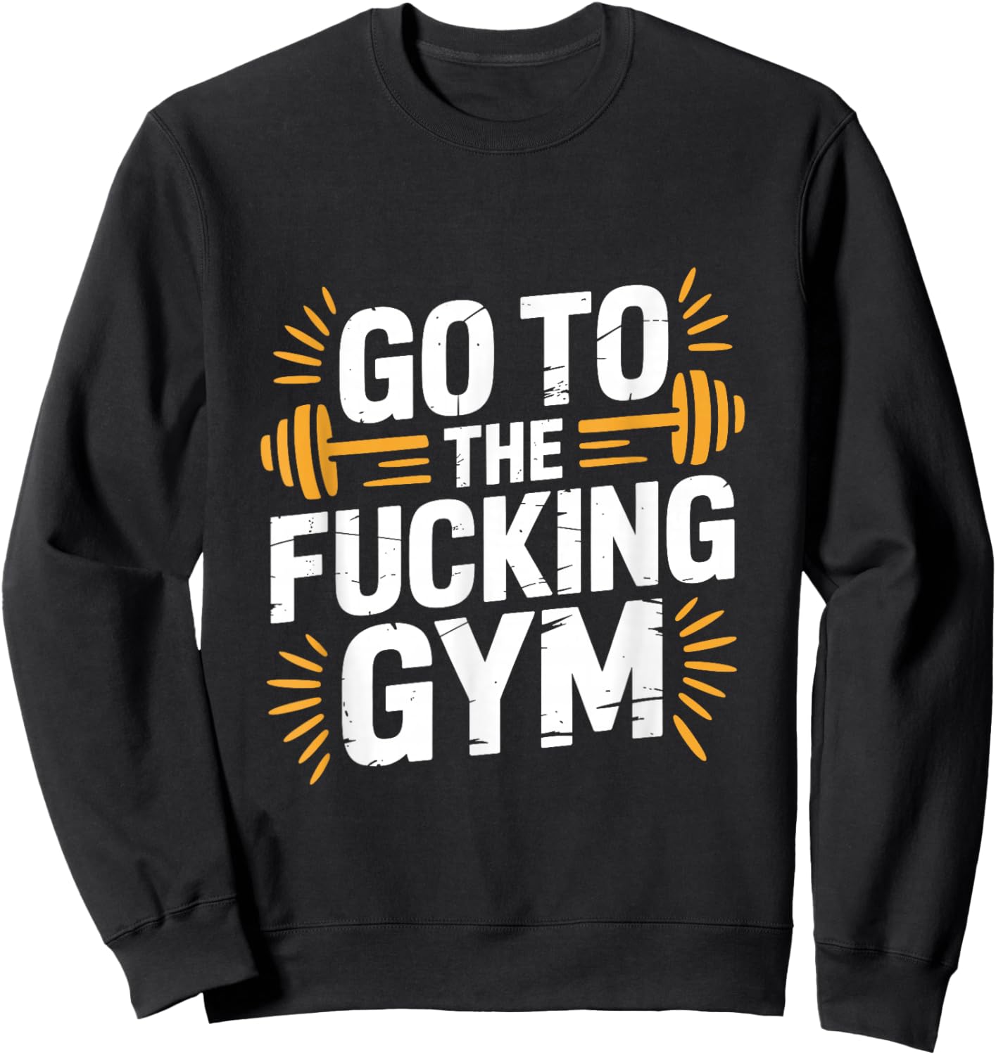 Go to The Fucking Gym Funny Bodybuilding Sweatshirt - Sweatshirt | Black